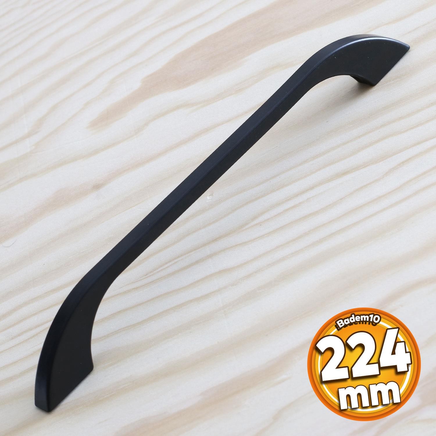 Ezgi Kulp 224 mm Siyah Metal Mutfak Mobilya Çekmece Mutfak Dolap Dolabı Kulpları Kapak Kulbu 22.4 cm