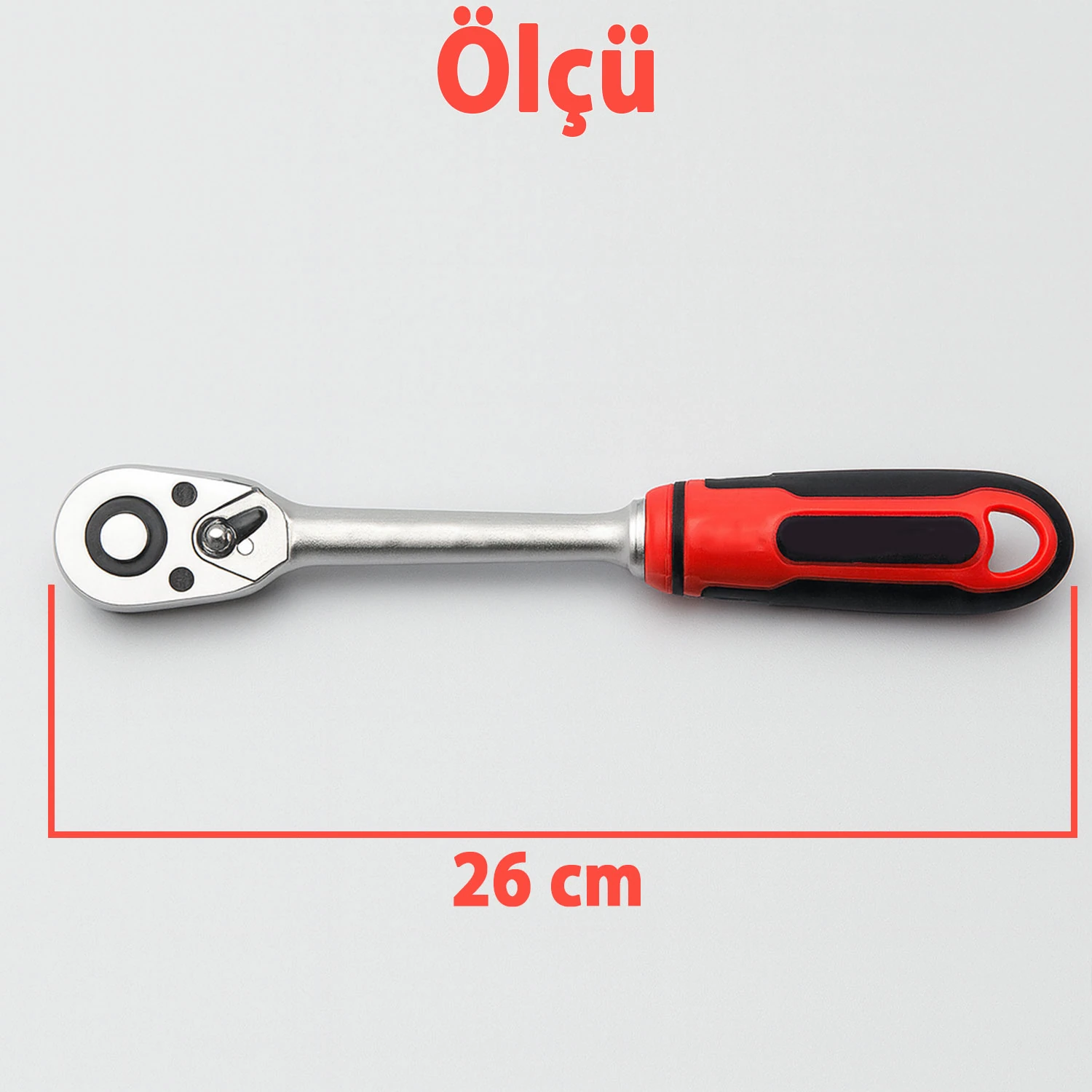 Cırcır Kolu 1/2" Lokma Anahtarı 72 Diş Profesyonel Endüstriyel El Aleti Uzun Kollu Dayanıklı Metal
