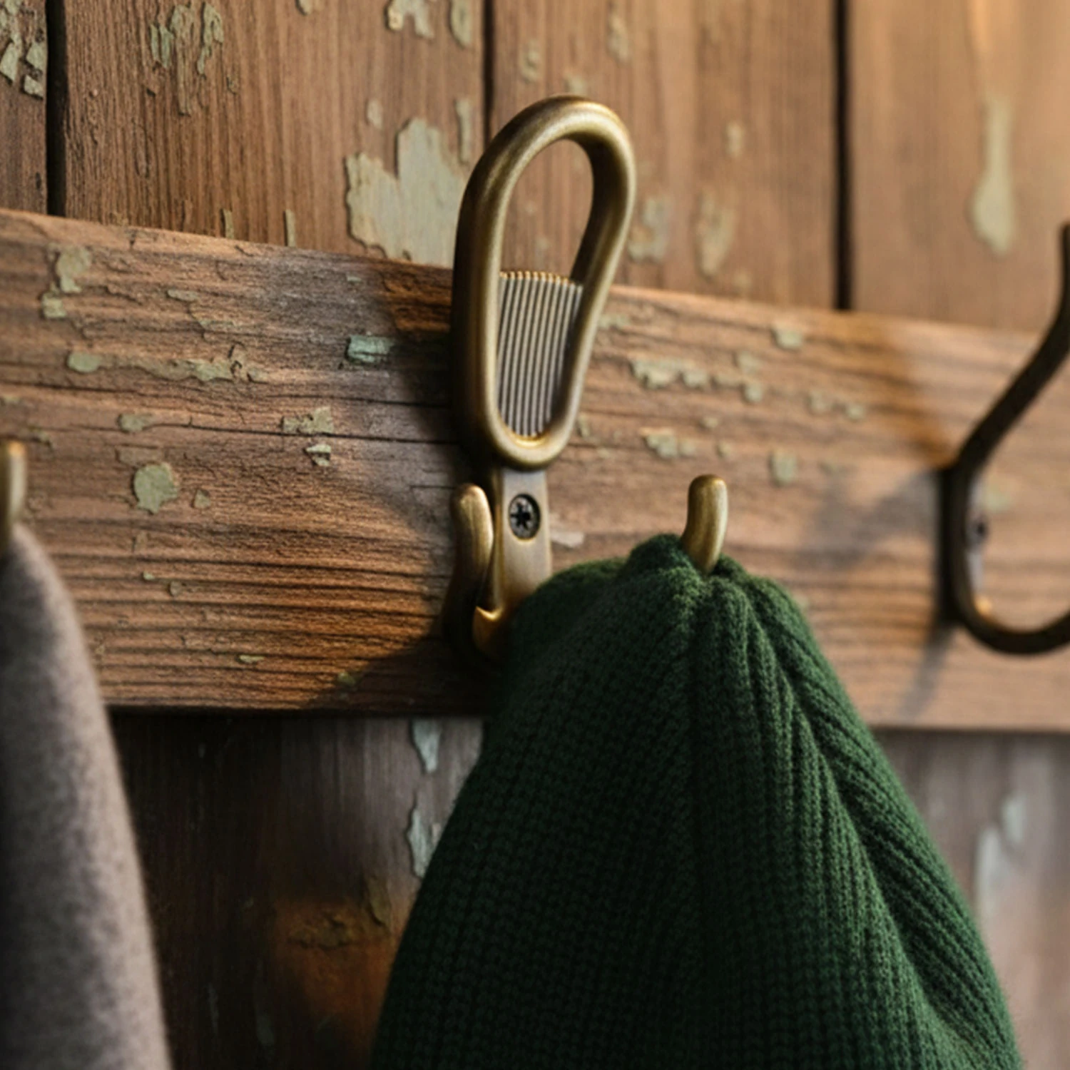 Yunus Antik Sarı Askı Askılık Duvar Vidalı Çanta Elbise Asma Portmanto Vestiyer Banyo Mutfak Askısı