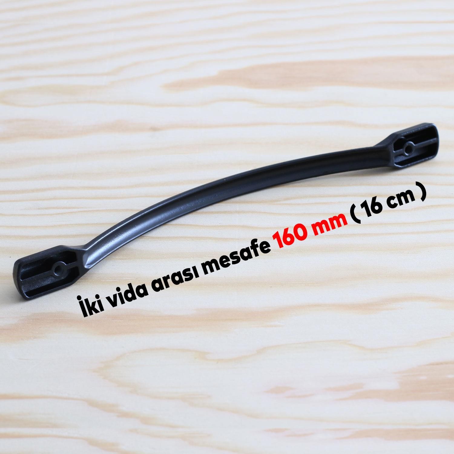 İnci Kulp 160 mm 10 ADET Mobilya Mutfak Dolabı Çekmece Dolap Kulpları Kapak Kulpu Kulbu Siyah Metal