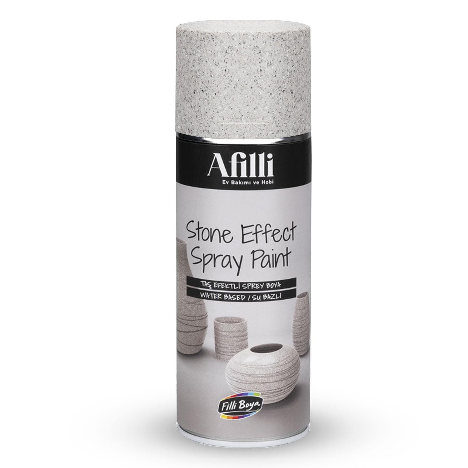 Afilli Taş Efektli Sprey Boya Açık Gri Granit Stone Effect 400 ml