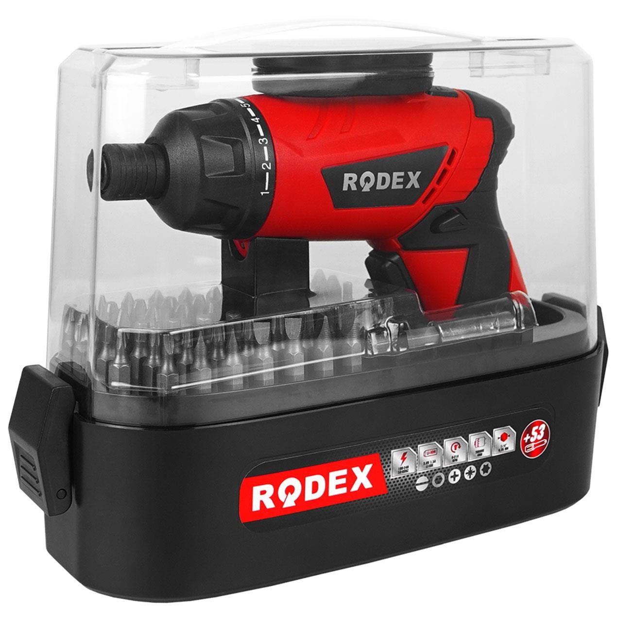 Rodex RDX308  ŞARJLI TORNAVİDA 3.6V 1.5Ah 210RPM LI-ION 54 Parça