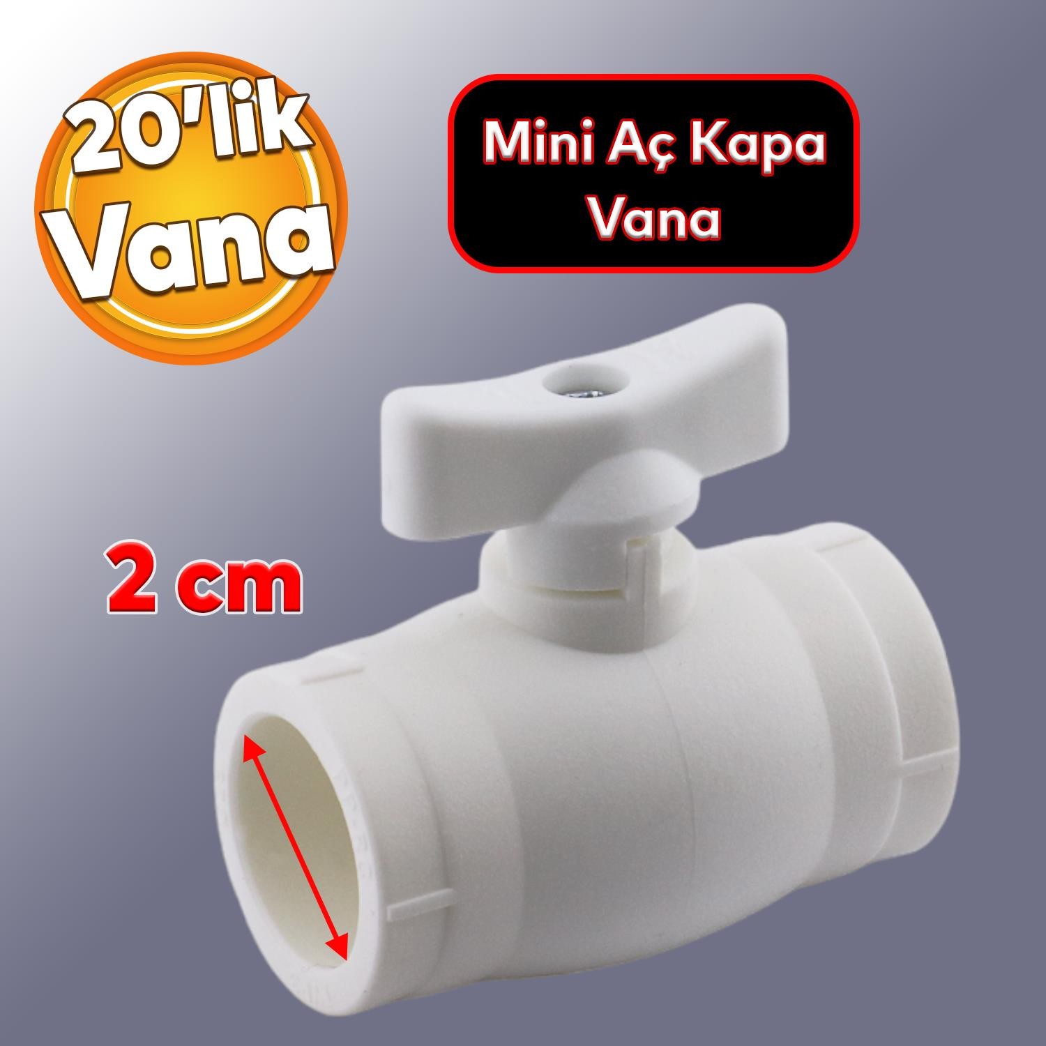 Küresel Pprc Mini Vana Plastik 20'lik Pvc Vanası Dişsiz Aç Kapa Boru Kaynak Makine Bağlantılı