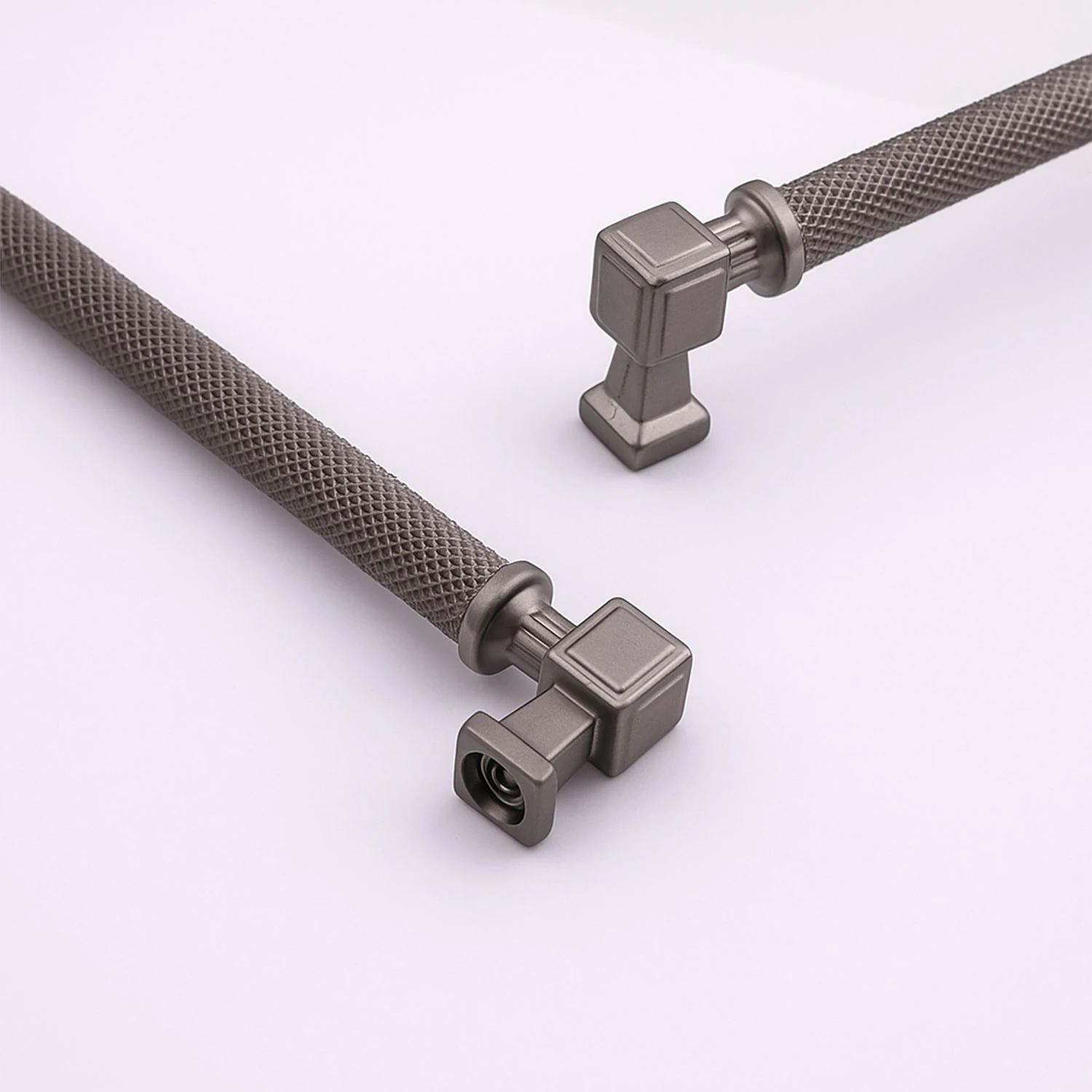 Talas 288 mm Soft Füme Renk Metal Kulp Tırtıklı Kapak Kulpu Dayanıklı Kulpları Mobilya Çekmece Dolap