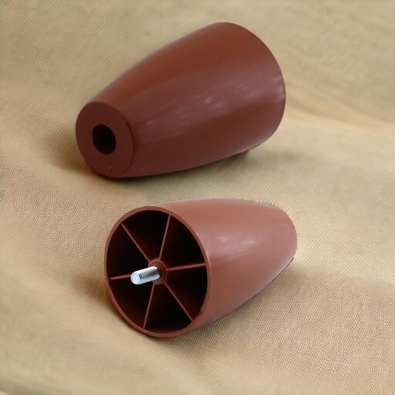 Oval Plastik Ayak 12 cm Kahverengi Mobilya Yükseltici Sehpa Kanepe Koltuk Ayağı Baza Ayakları Aparat