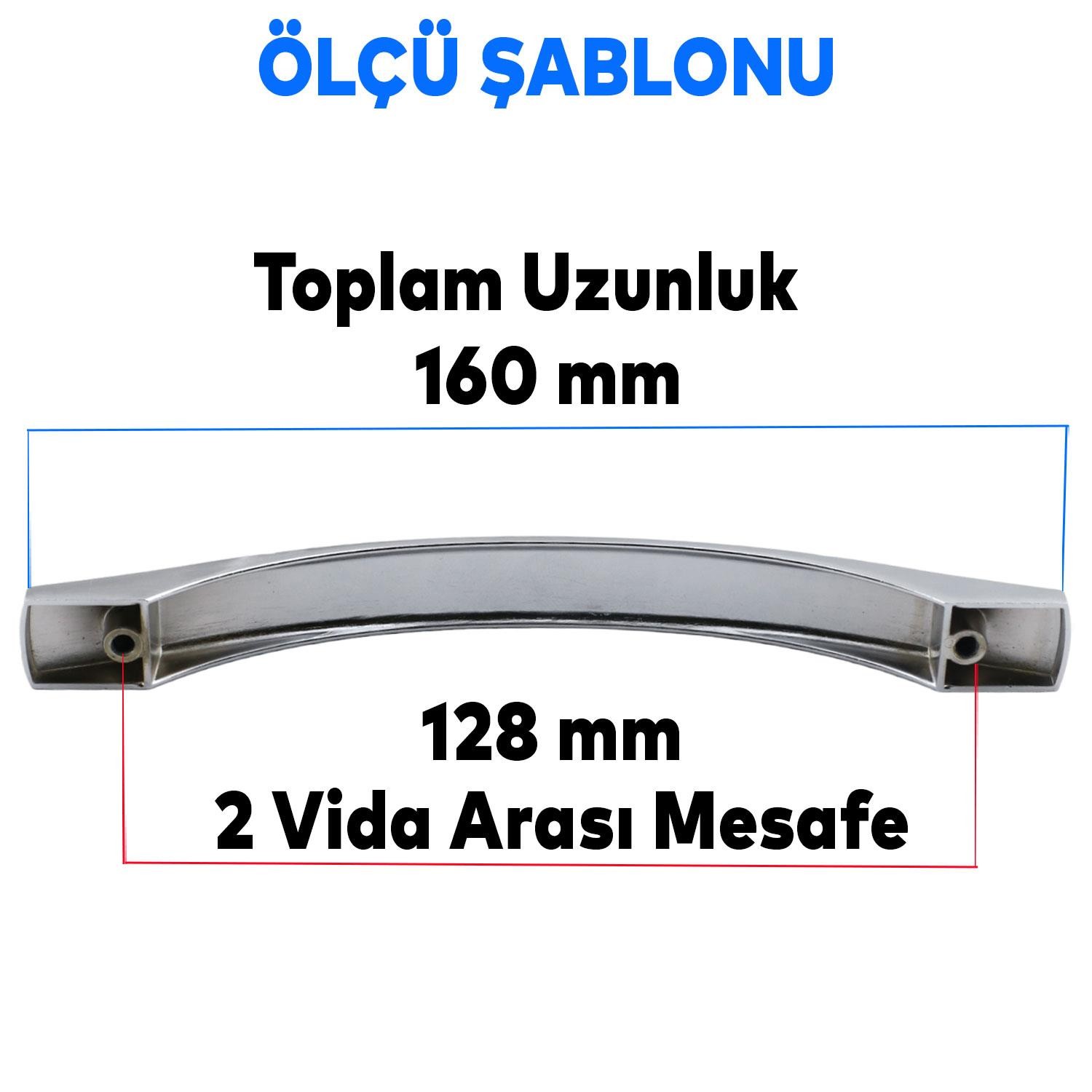 Alize Çizgili Mobilya Mutfak Dolabı Çekmece Dolap Kapak Kulpu Kulbu Krom 128 mm Metal Kulp