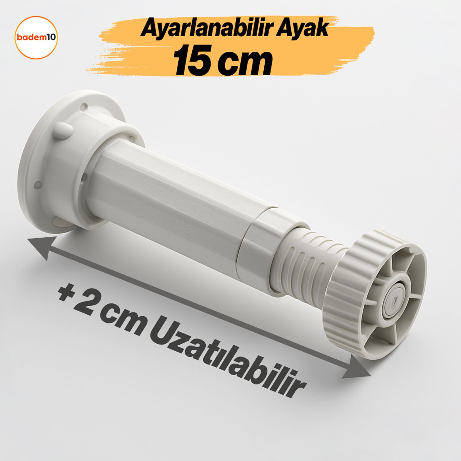 Ayarlanabilir 10 Adet 15 Cm Plastik Ayak Mobilya Tezgah Dolap Yükseltici Yükseltme Ayakları Ayağı