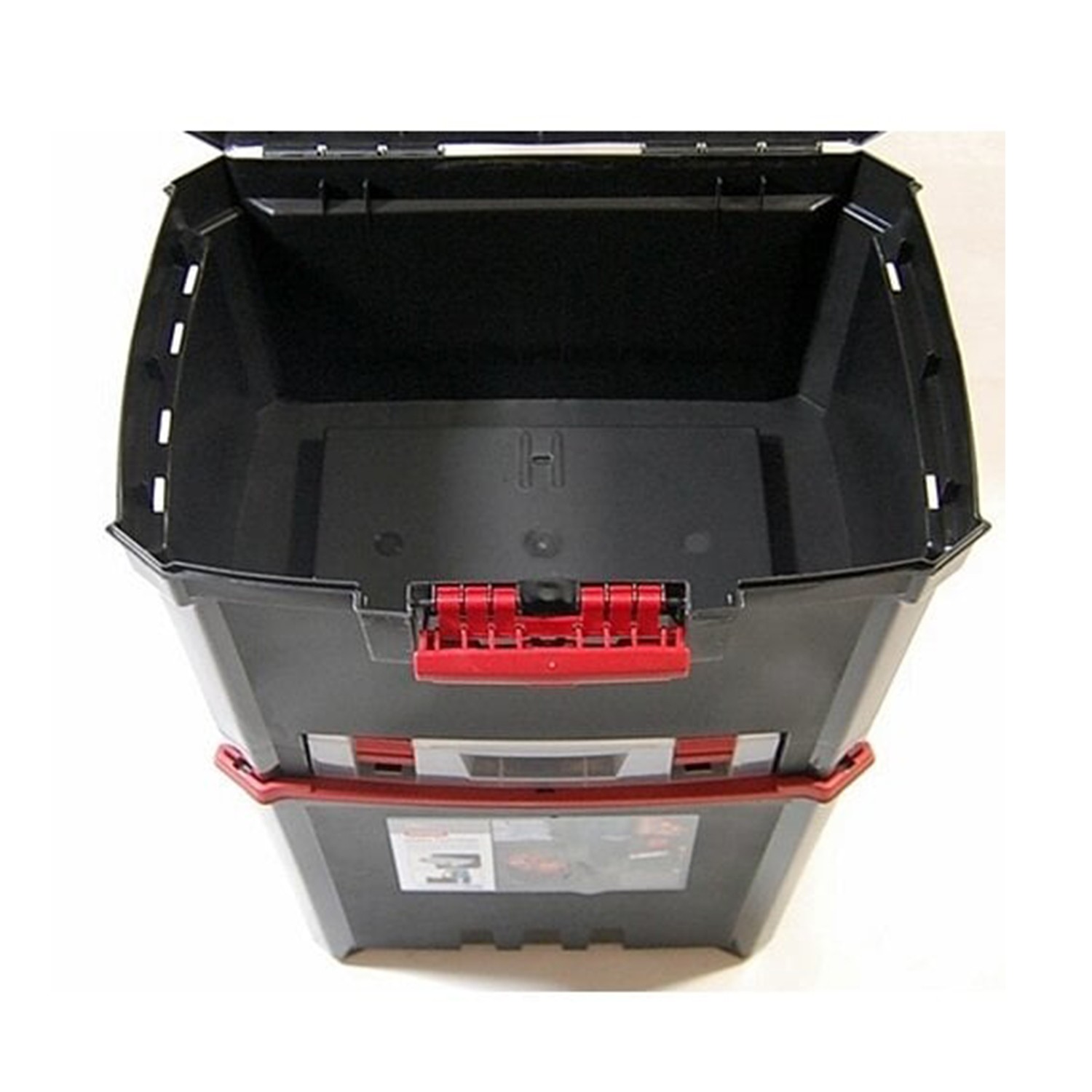 Tekerlekli Takım Çantası Plastik Organizer Bölmeli Kapaklı 2 Katlı İkili Takım Sandığı Monoblok