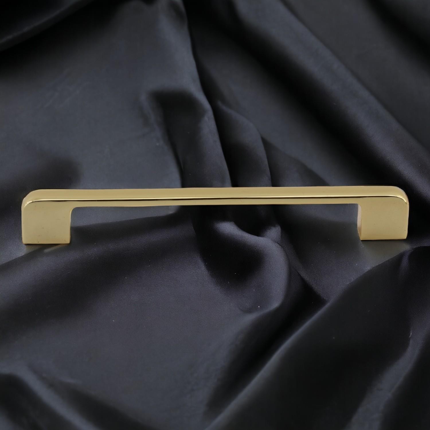Arel Kulp Mobilya Mutfak Dolabı Çekmece Dolap Kulpları Kapak Kulpu Kulbu Gold Altın 224 mm Metal