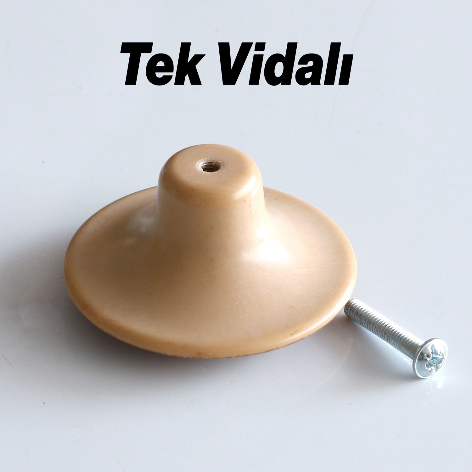 Bohem Plastik Dış Bükey Kulp 10 ADET Açık Ceviz Renk Mobilya Mutfak Dolap Dolabı Çekmece Kulpu Kulbu