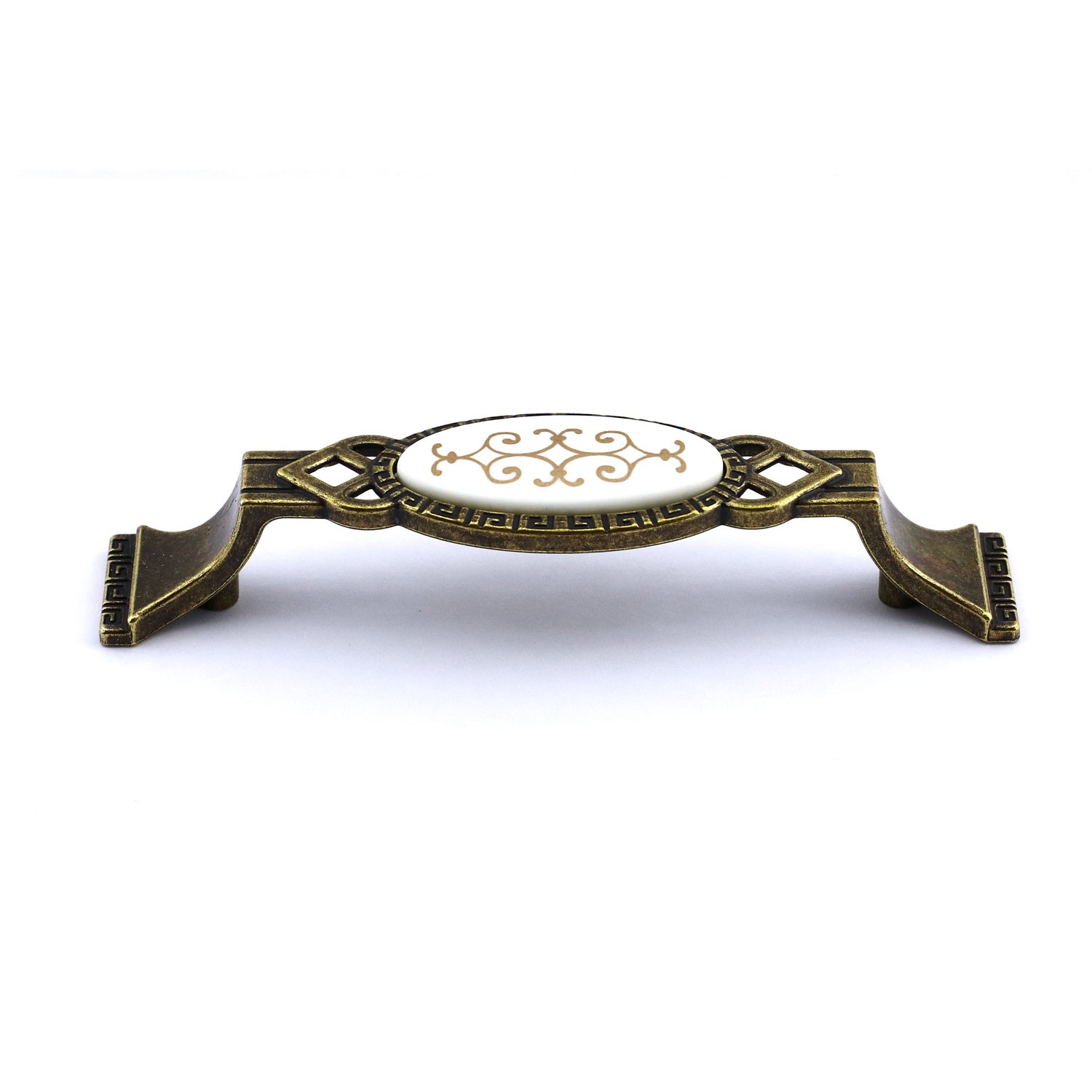 Palmira (96 mm - 9.6 cm) Eskitme Antik Sarı Metal Mobilya Mutfak Çekmece Dolap Kulpu Kulbu Kulpları
