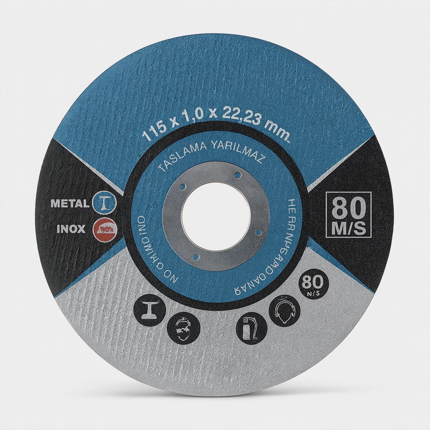 İnox Kesme Diski 115x1,0x22,23 Mm İnce Metal Kesici Taş Disk Spiral Demir Kesici Disk