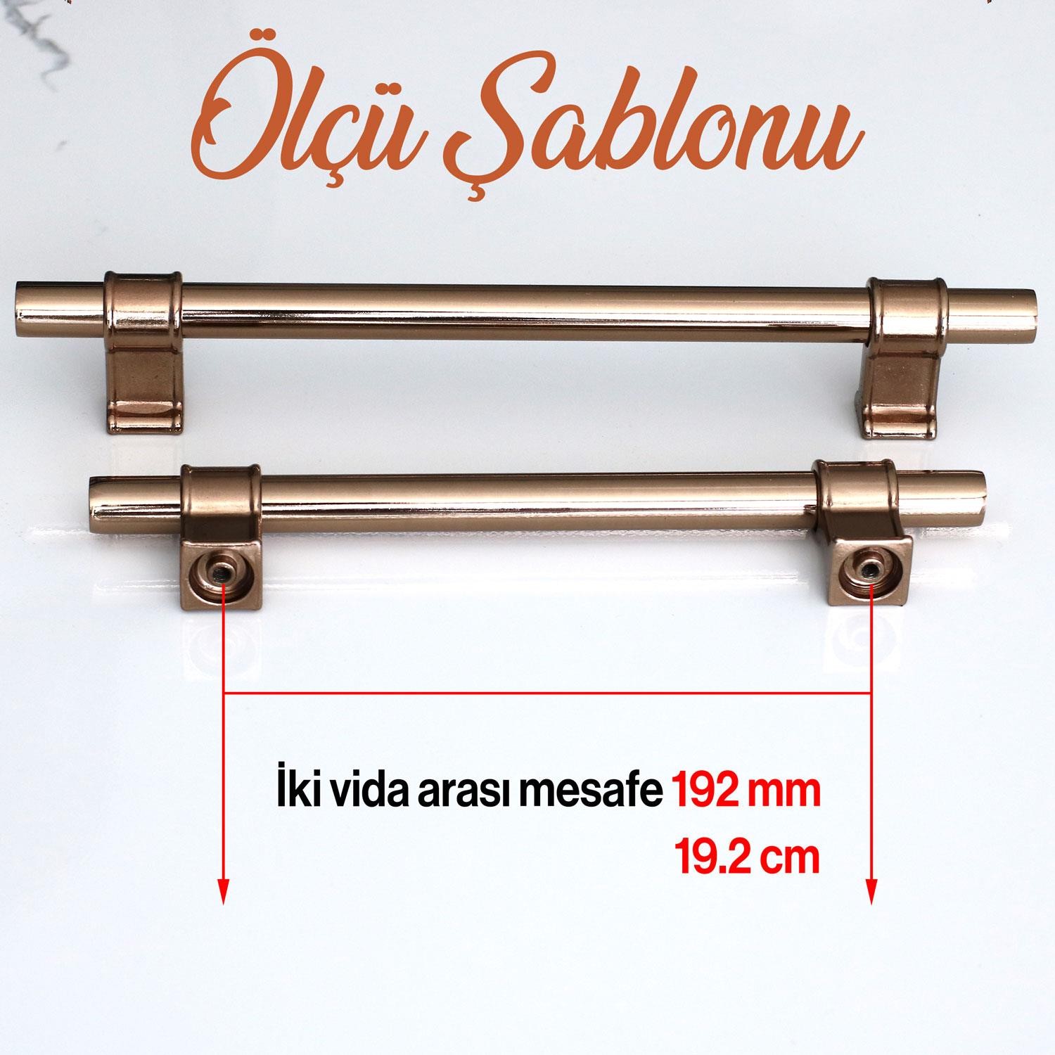 Hisar Bronz Metal Kulp 192 mm-19.2 cm Mobilya Çekmece Mutfak Dolap Kapak Dolabı Kulpları Kulbu Kulpu