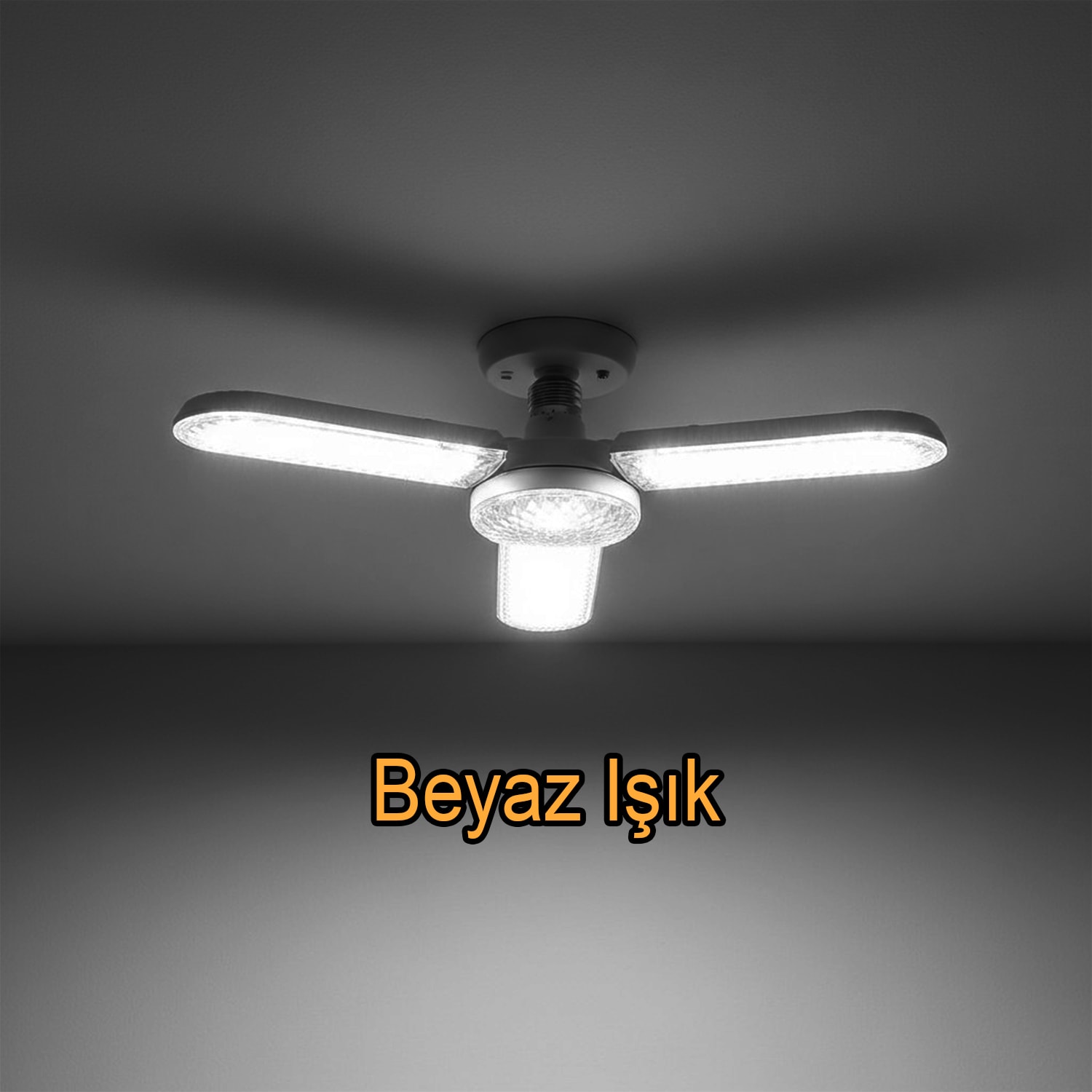 Üç Pervaneli Tasarruflu Ampul 40 W Led Lamba Beyaz E27 Duy 3600 Lümen Uzun Ömürlü 220 Volt 1 Adet