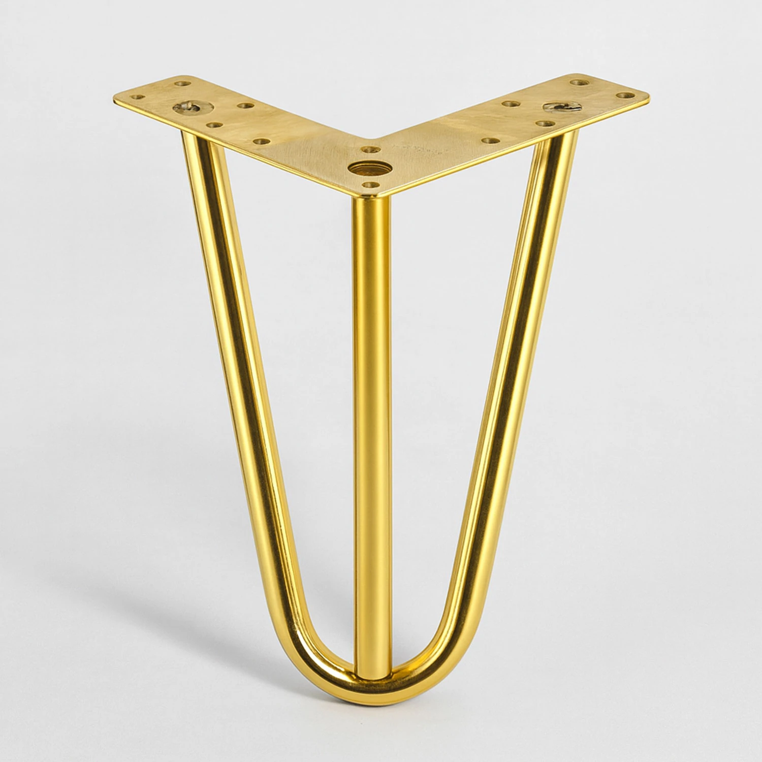 Martı 15 cm Gold Altın Metal Mobilya Ayak Ayağı Üçgen Modern Tasarım Koltuk Sehpa Masa TV Ünitesi