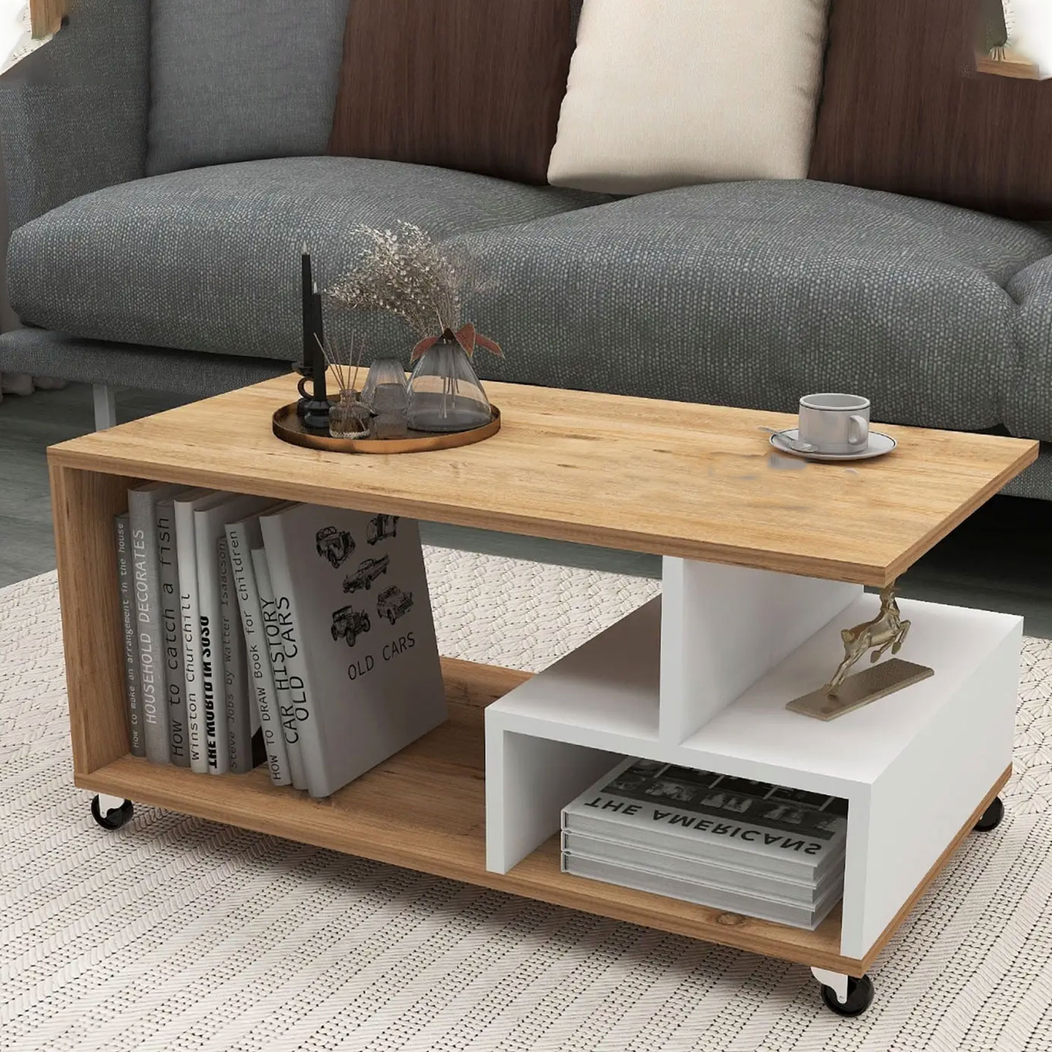4'lü Set Tablalı Dönerli Mobilya Tekerleği 50 MM Siyah Renk Dayanıklı Yük Taşıma Sanayi Tekeri Set