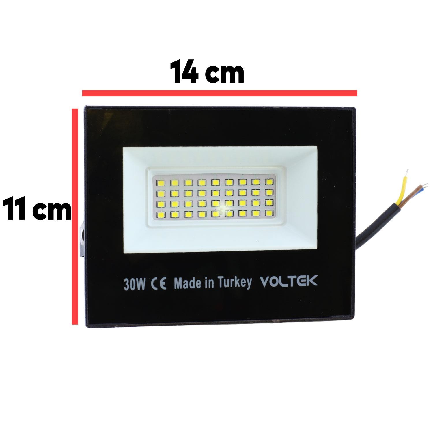 30W Led Projektör Armatür Beyaz 6500K Bahçe Sokak Yol Aydınlatma Lambası