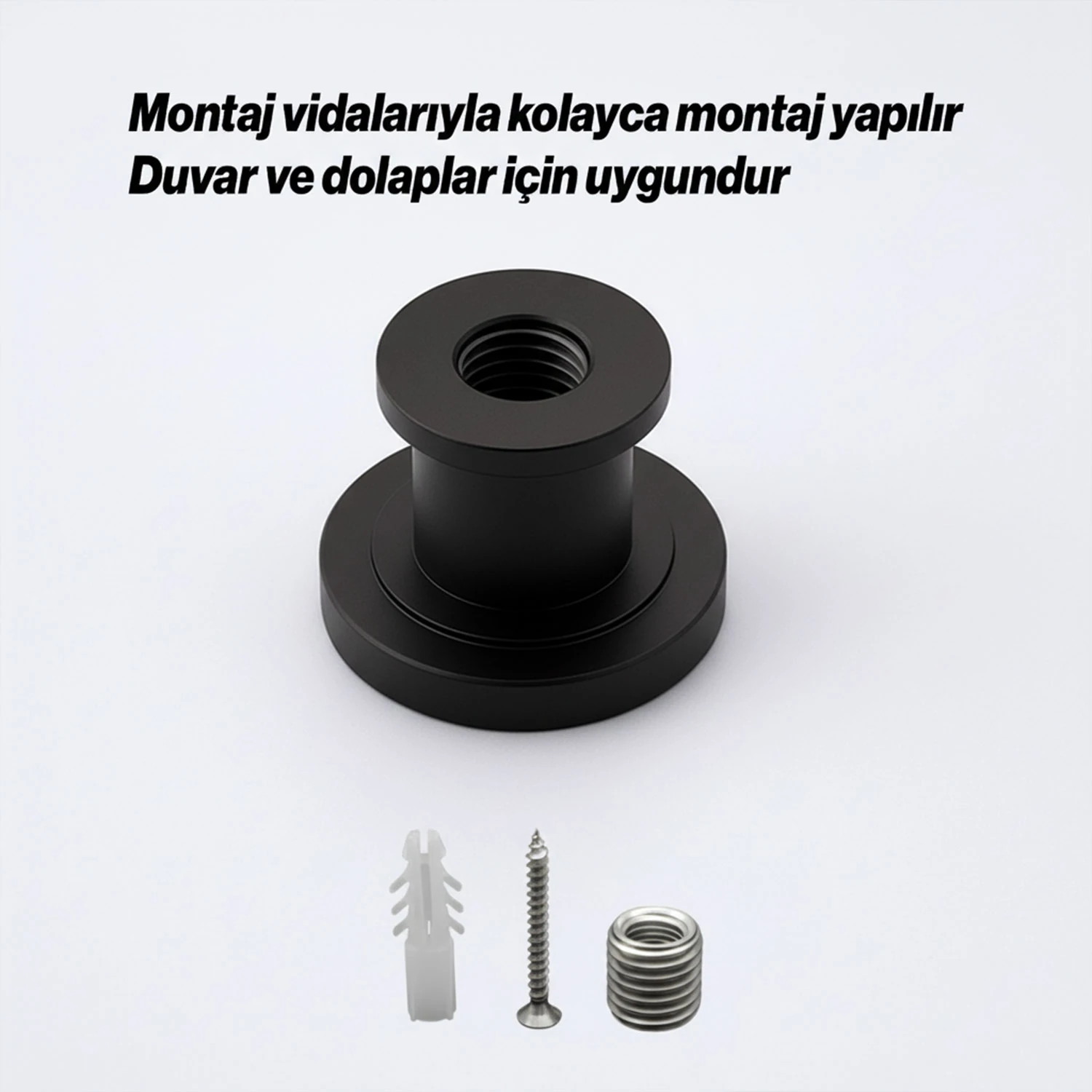 Alex Lüks Askı Mat Siyah Metal Askılık Banyo Mutfak Salon Askısı Şık Tasarım Dayanıklı Kullanım