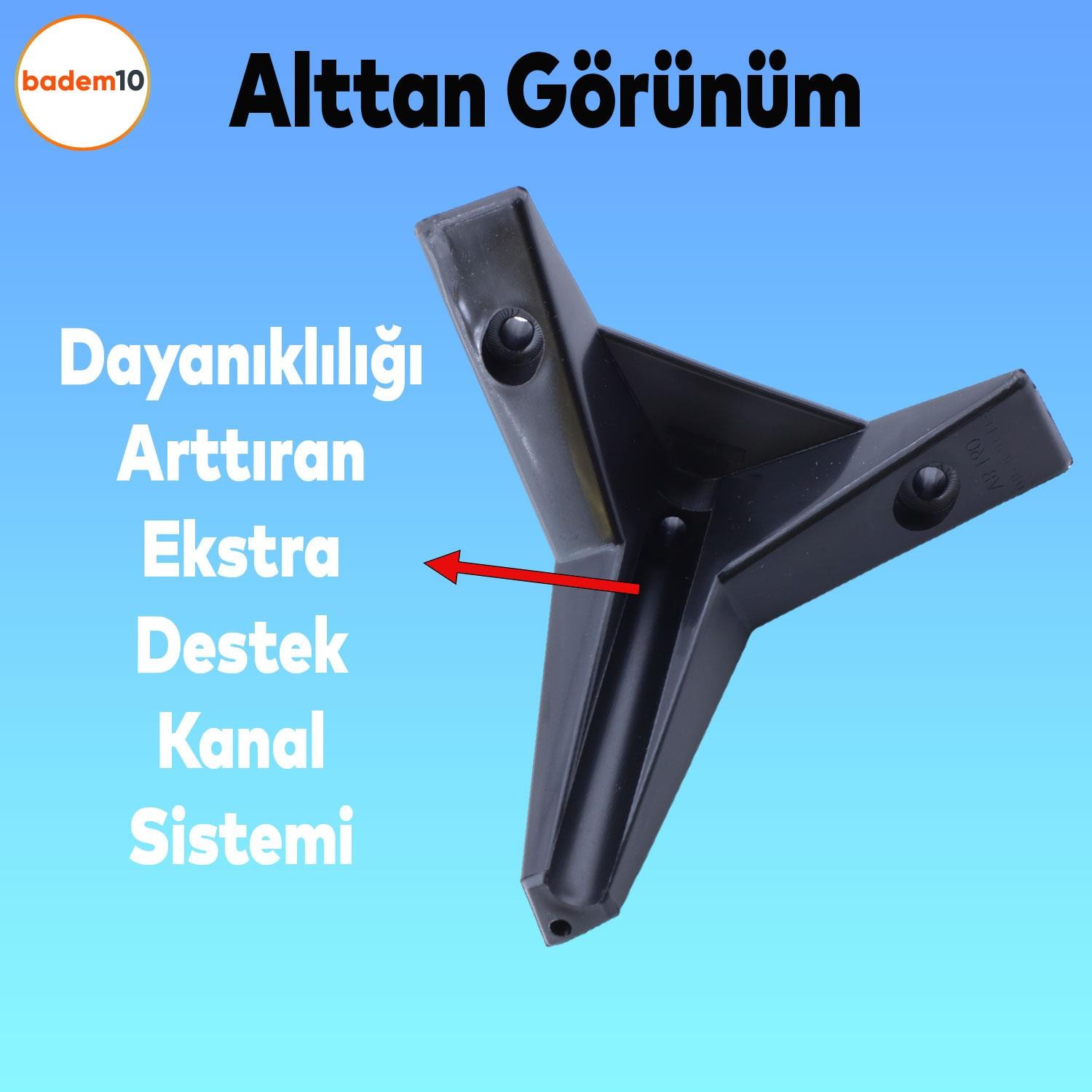 Kale Lüks Mobilya Kanepe Koltuk Tv Ünitesi Ayağı 15 Cm Siyah Ayakları