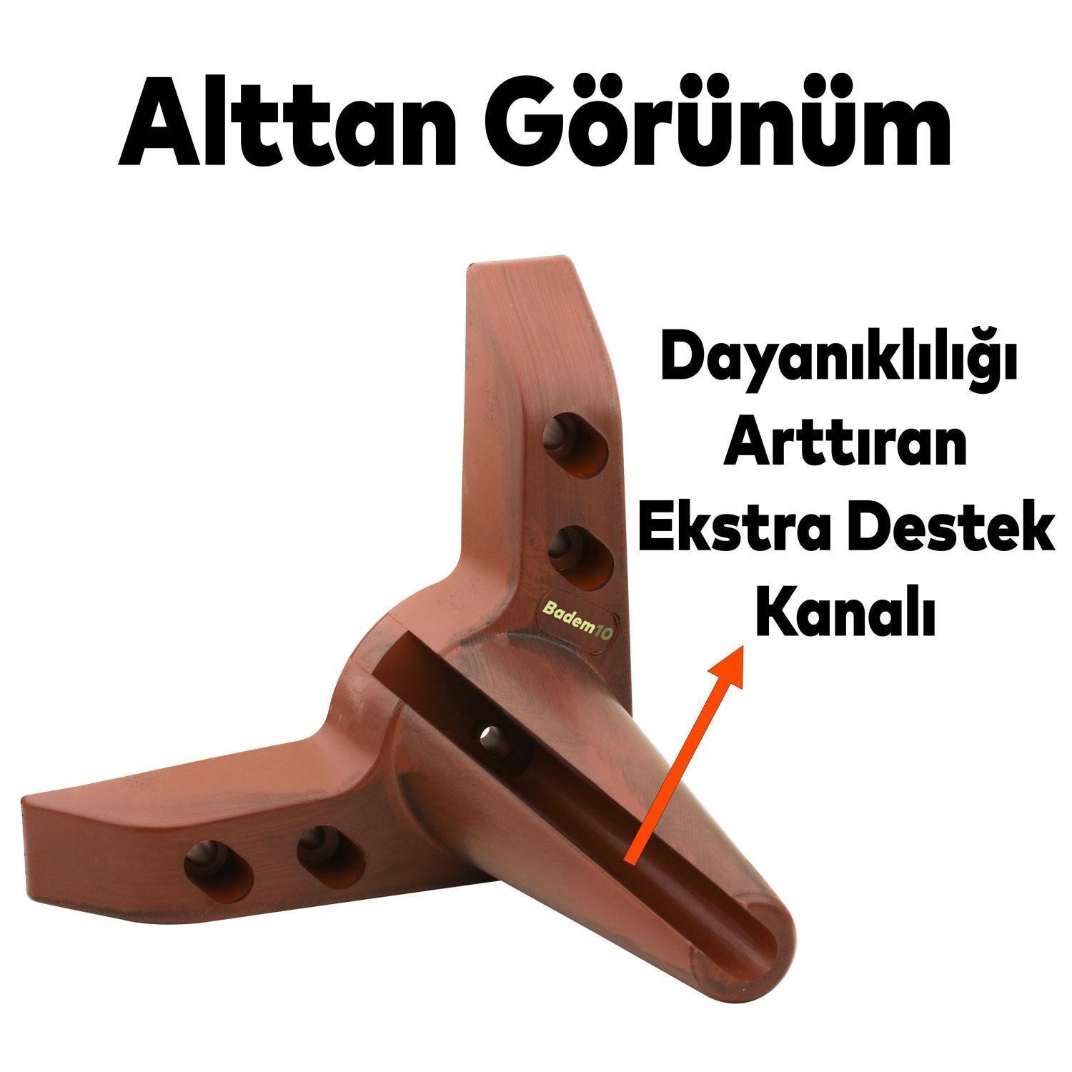 Aspen 6'lı Set Mobilya Tv Ünitesi Çekyat Koltuk Kanepe Baza Destek Ayağı Ayakları 14 Cm Ahşap Desen