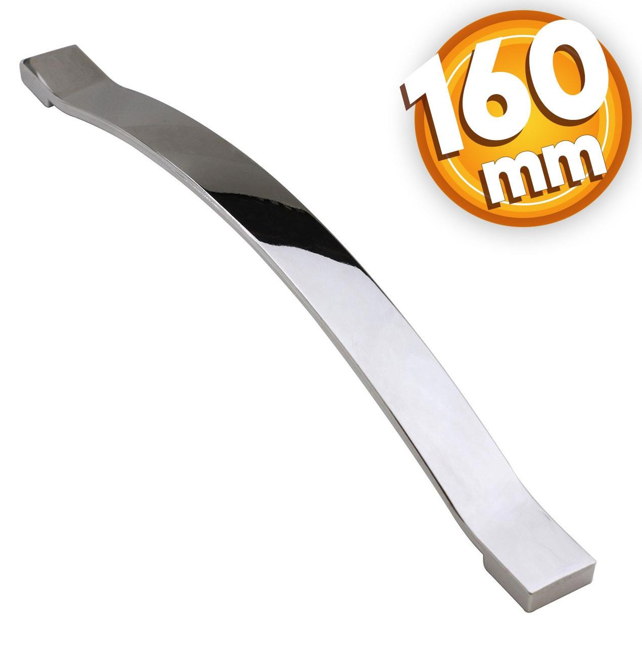 Akasya (160 MM - 16 CM) Mobilya Çekmece Mutfak Dolap Dolabı Kapak Kulbu Krom Metal Kulpu Kulpları