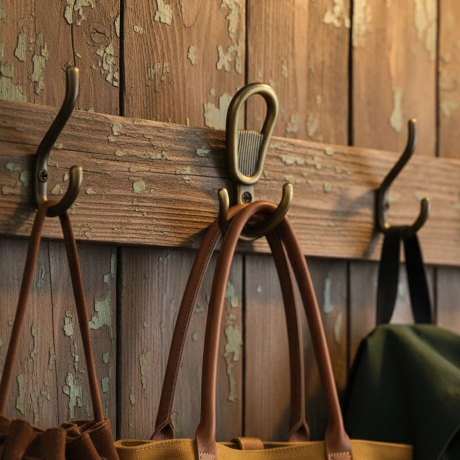 Yunus Antik Sarı Askı Askılık Duvar Vidalı Çanta Elbise Asma Portmanto Vestiyer Banyo Mutfak Askısı