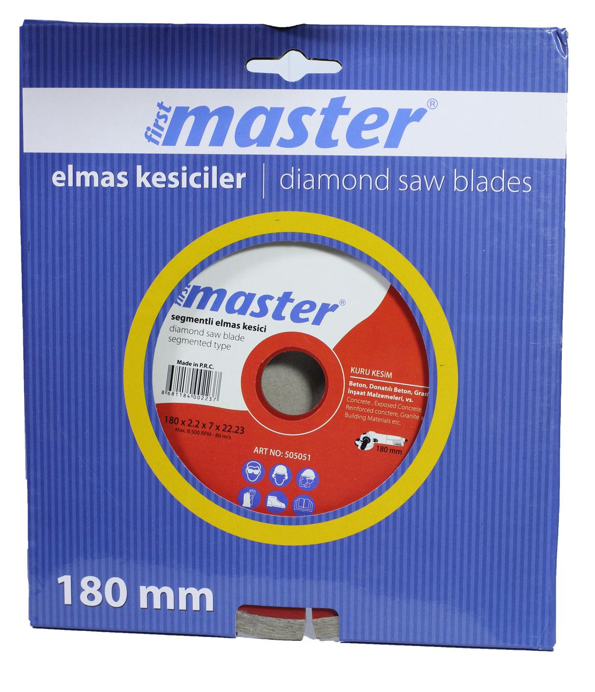 Master Elmas Kesici Beton Granit Kesici 180x2.2x22.23 Kuru Kesim