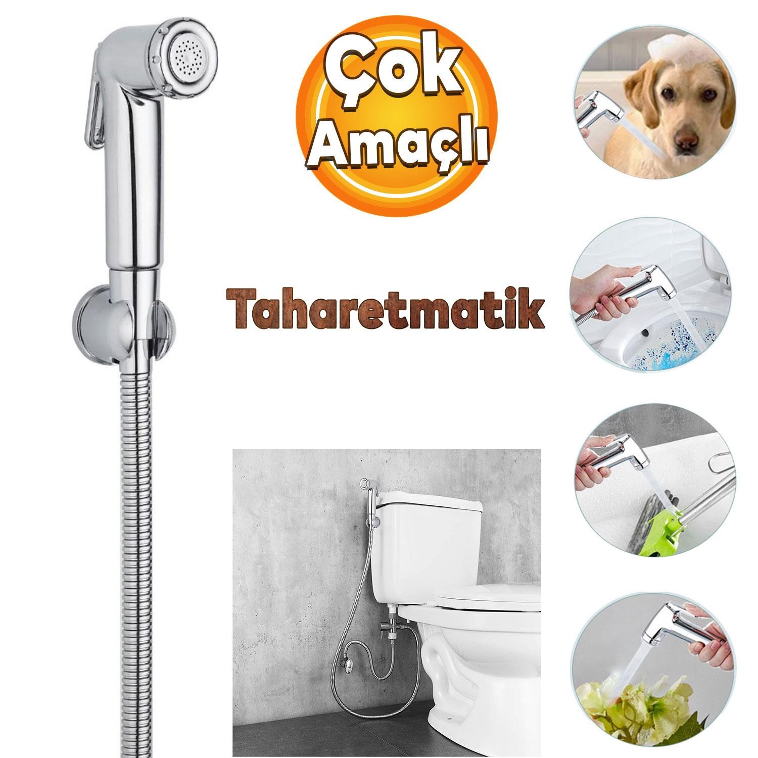 Ara Musluk Filtreli Tuvalet WC Banyo Klozet Bide Taharet Musluğu Bebek Hayvan Araba Yıkama Musluğu