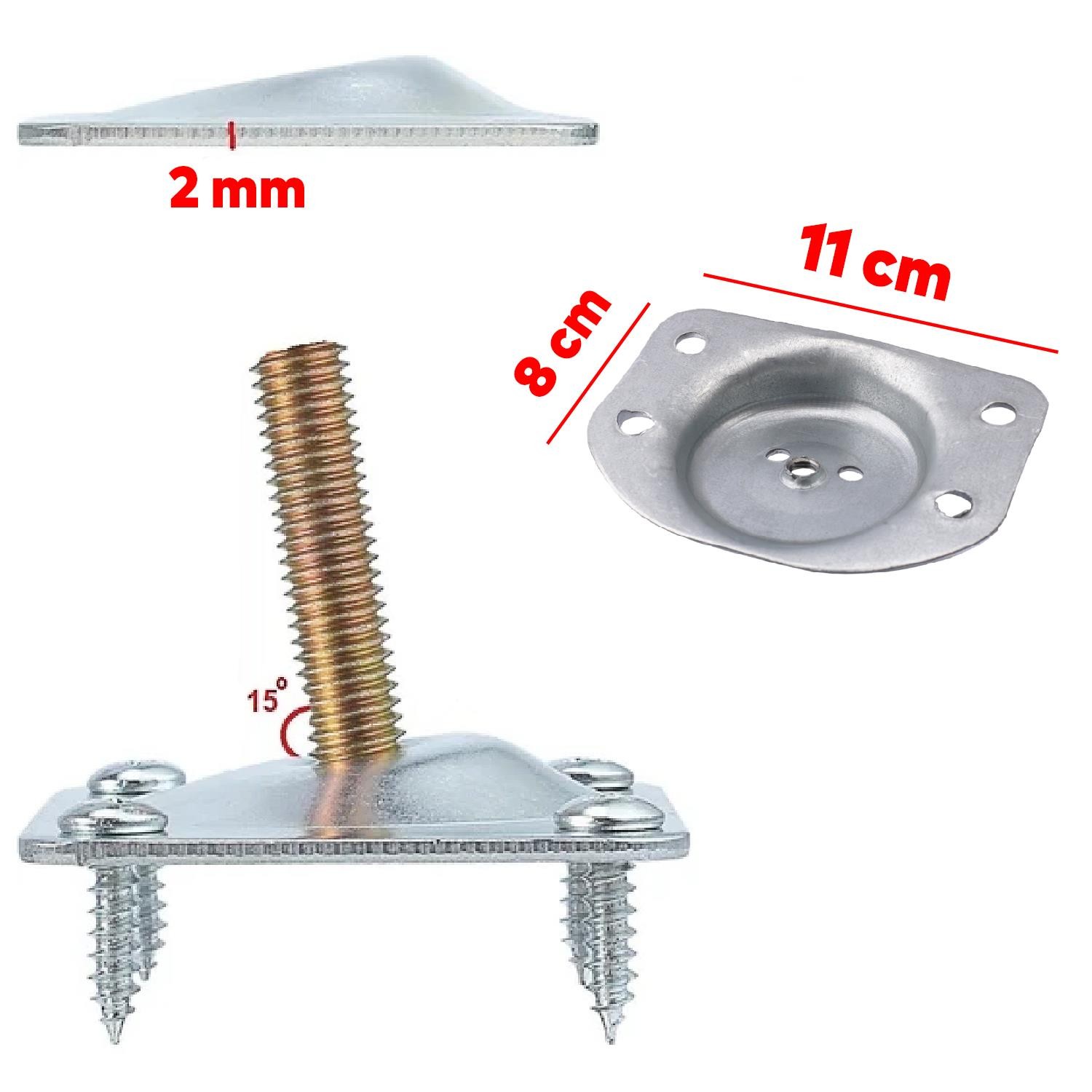 (4 ADET) Mobilya Zigon Masa Ahşap Sehpa Ayağı Bağlantı Aparatı Açılı Dereceli Ayakları Tabanı Metal