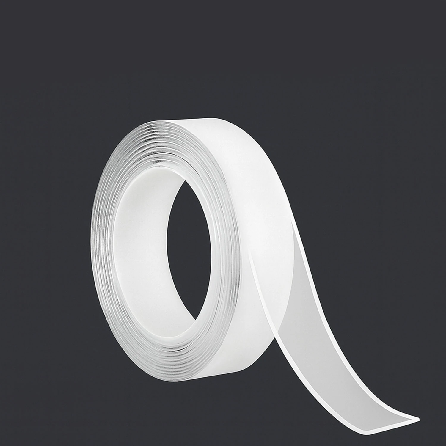 Çift Taraflı Şeffaf Nano Silikon Bant 18 mm 1 mt Güçlü Yapışkan İz Bırakmaz Şeffaf Bant