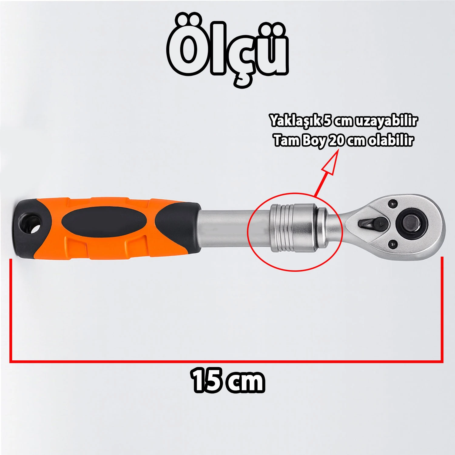 Uzayabilir Cırcır Kolu 72 Diş 1/4 İnç Lokma Anahtarı Çelik Profesyonel Yüksek Tork İnce Yapı