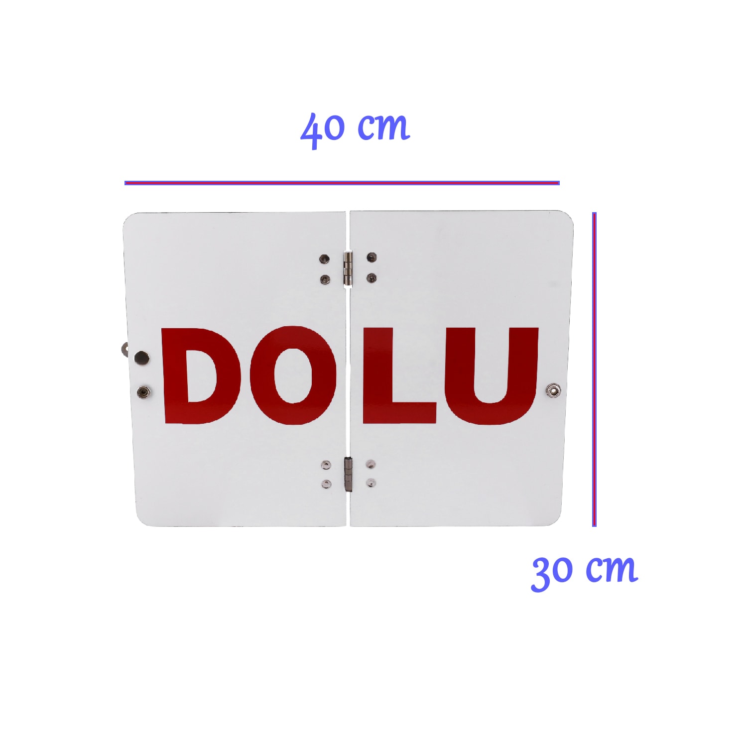 ADR Metal BOŞ- DOLU Uyarı Levhası 40x30 cm Reflektörlü Parlayan Katlanır Uyarı Levha 1 Adet