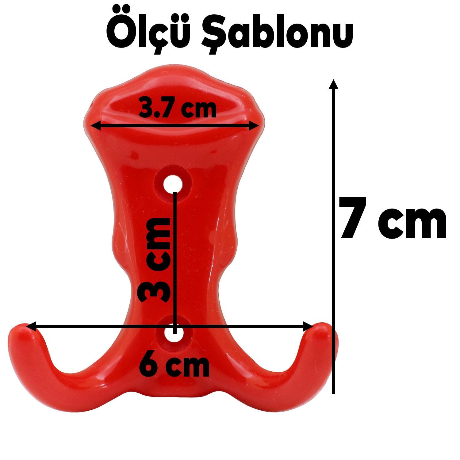 Martı Duvar Vestiyer Portmanto Askısı Dolap Elbise Askılığı Kırmızı Renk Plastik Askı Askılık