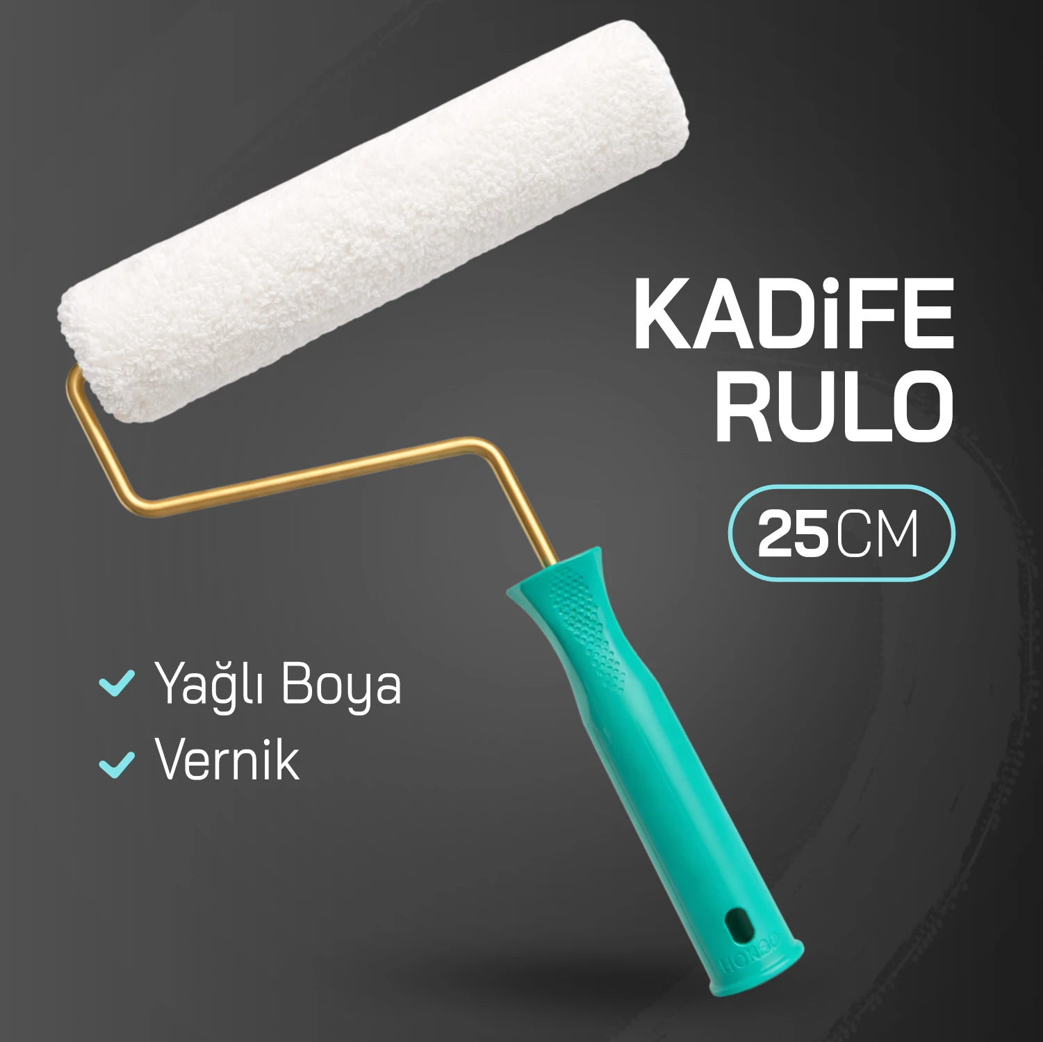 (1 Ade) 25 cm Kadife Rulo Yağlı Boya ve Vernik İçin Uygun Vernik Uzmanı ...