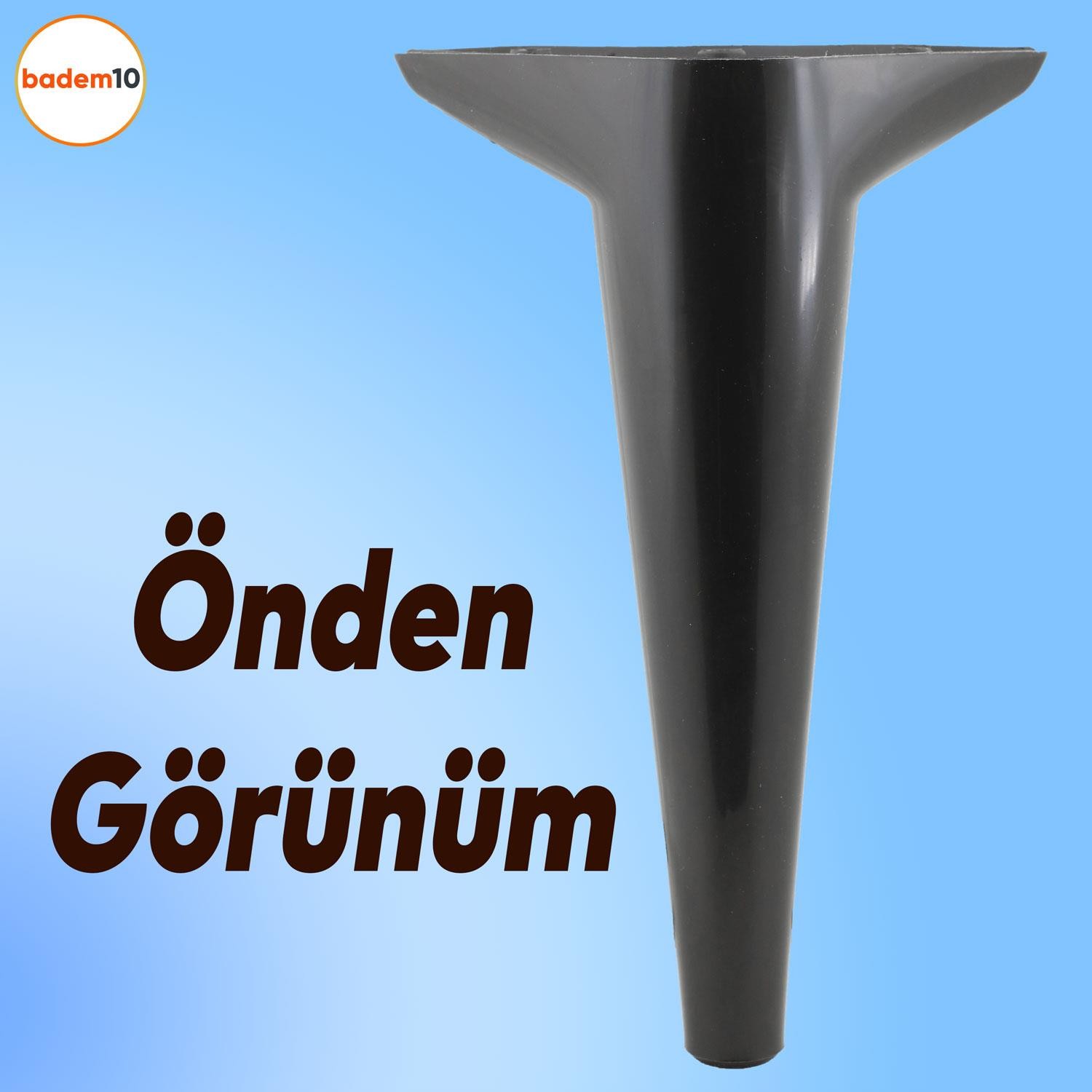 Aspen Lüks Mobilya Kanepe Koltuk Tv Ünitesi Konsol Yükseltici Ayağı Ayakları 24 Cm Siyah Ayak