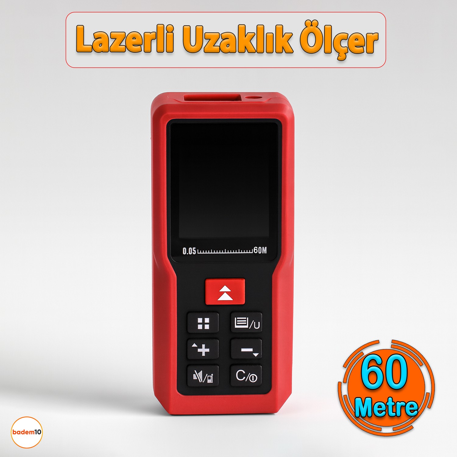60 Metre Lazer Metre Mesafe Ölçer Hassas Dijital İnşaat Ölçüm Aleti Alan Ölçer Lazerli Ölçüm Cihazı