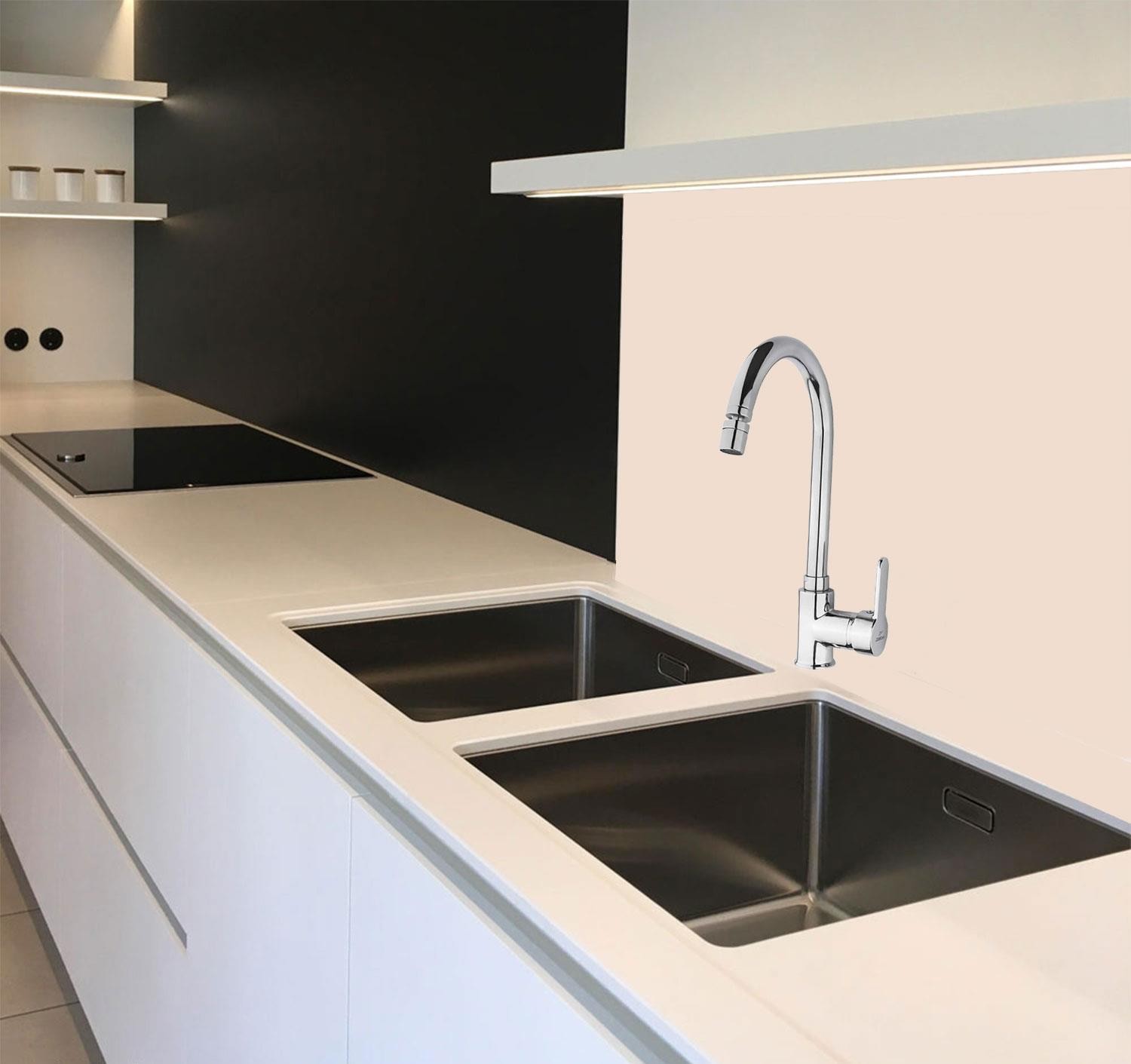Mutfak Banyo Bataryası Sıcak Soğuk Çift Su Girişli Evye Musluk Batarya 35 mm