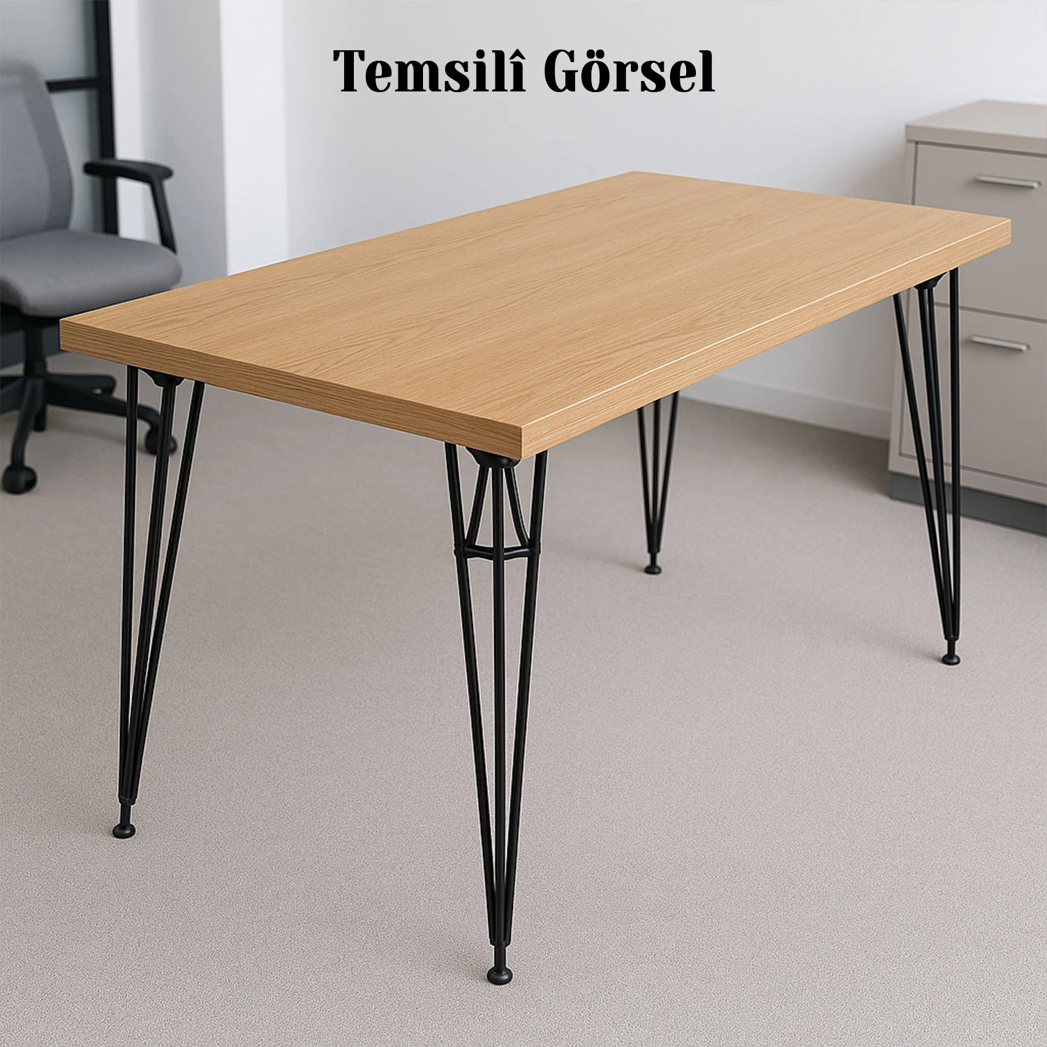 Rüzgar 71 cm Siyah Metal Masa ve Sehpa Ayağı Dayanıklı Mobilya Destek Yükseltici Ayak Modern Tasarım