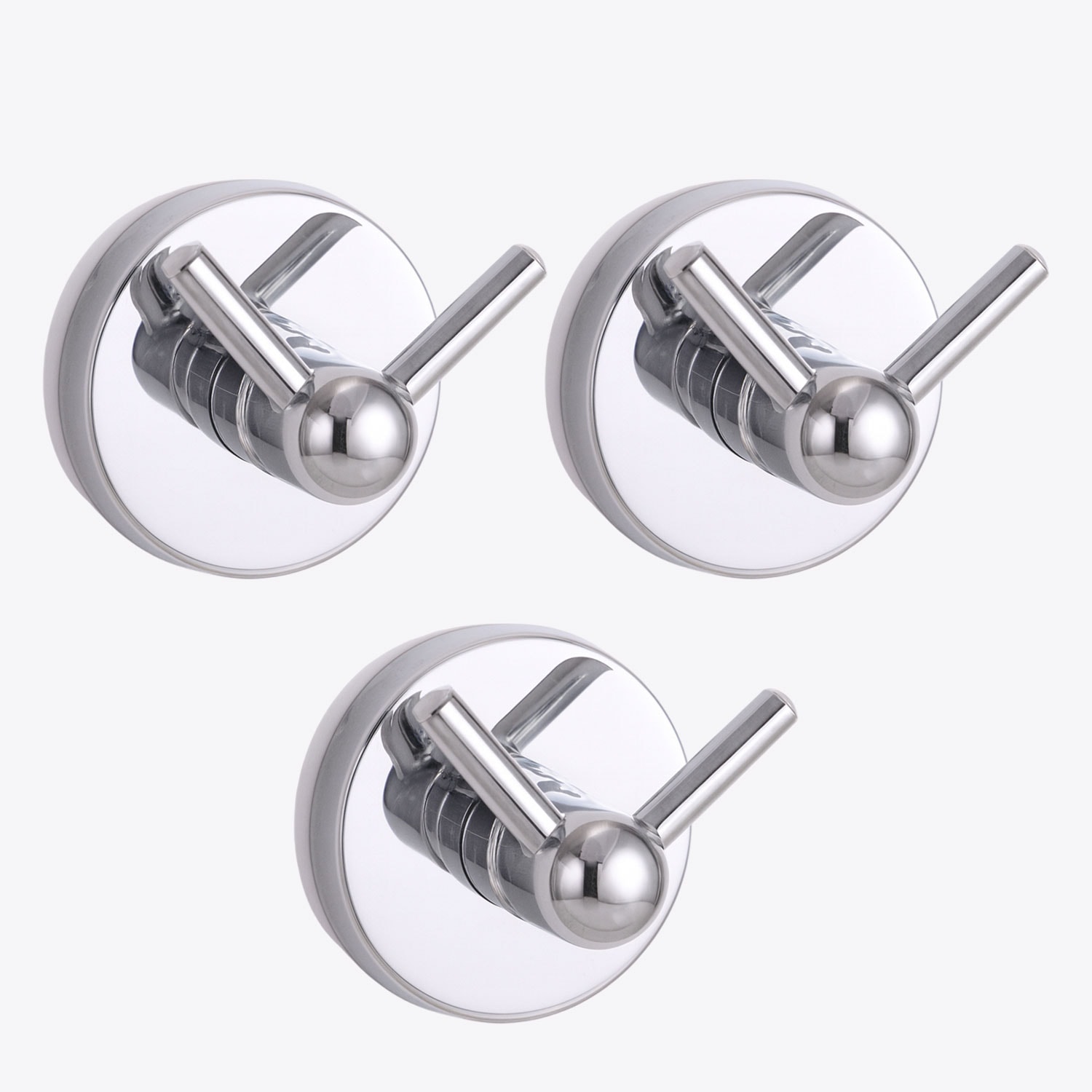 Askılık 2’li KROM 3’lü Set Vidalı Paslanmaz Metal Duvar Askılığı Gümüş Renk Banyo ve Mutfak İçin