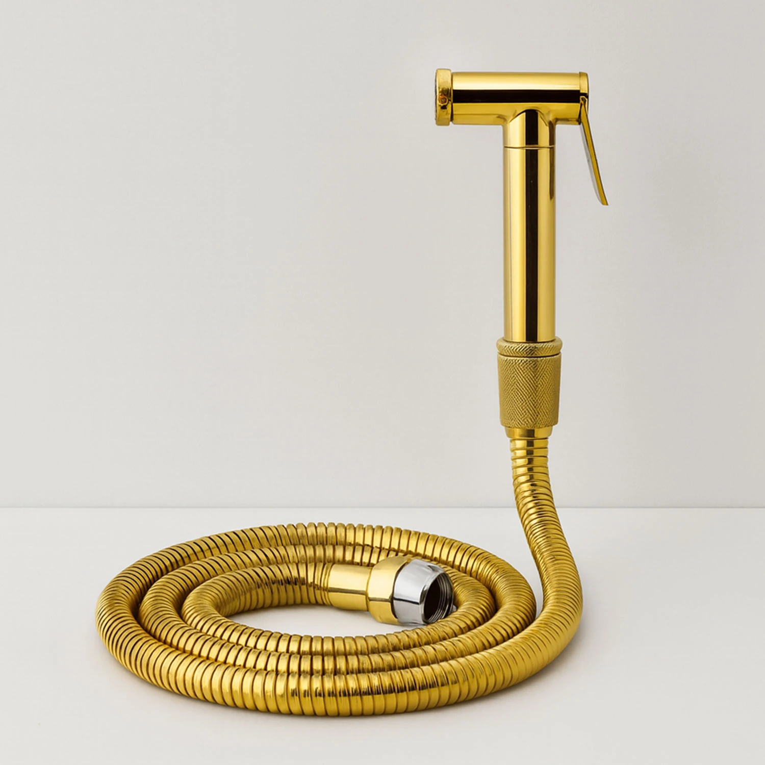 Taharet Matik Lüks Gold Oval Tasarım Su Basınç Ayarlı Hijyenik Kullanım Uyumlu Bide Spreyi