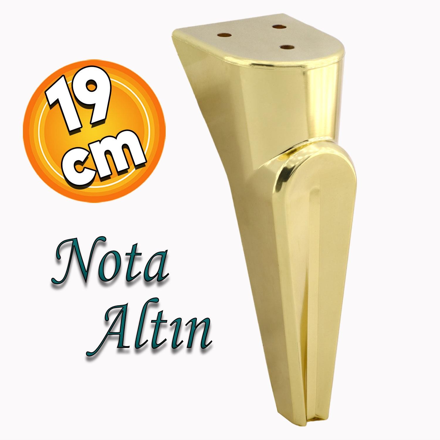 Nota Mobilya Kanepe Sehpa TV Ünitesi Koltuk Ayağı Baza Ayakları Altın Gold 19 cm