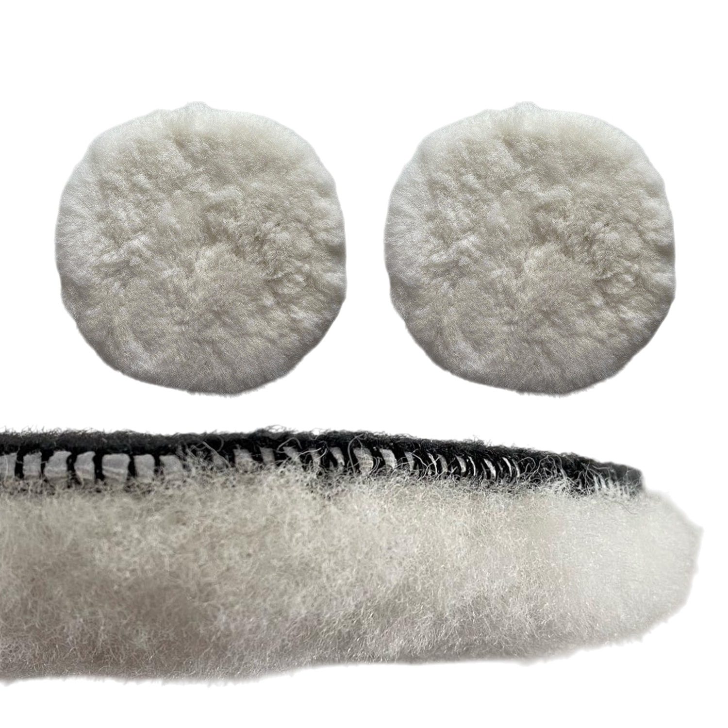 ( 3 Adet ) Koyun Postu Pedi Ø 125 mm Pasta Cila Polisaj Süngeri Cırt Tabanlı Kuzu Postu Yünü Keçesi Parlatma