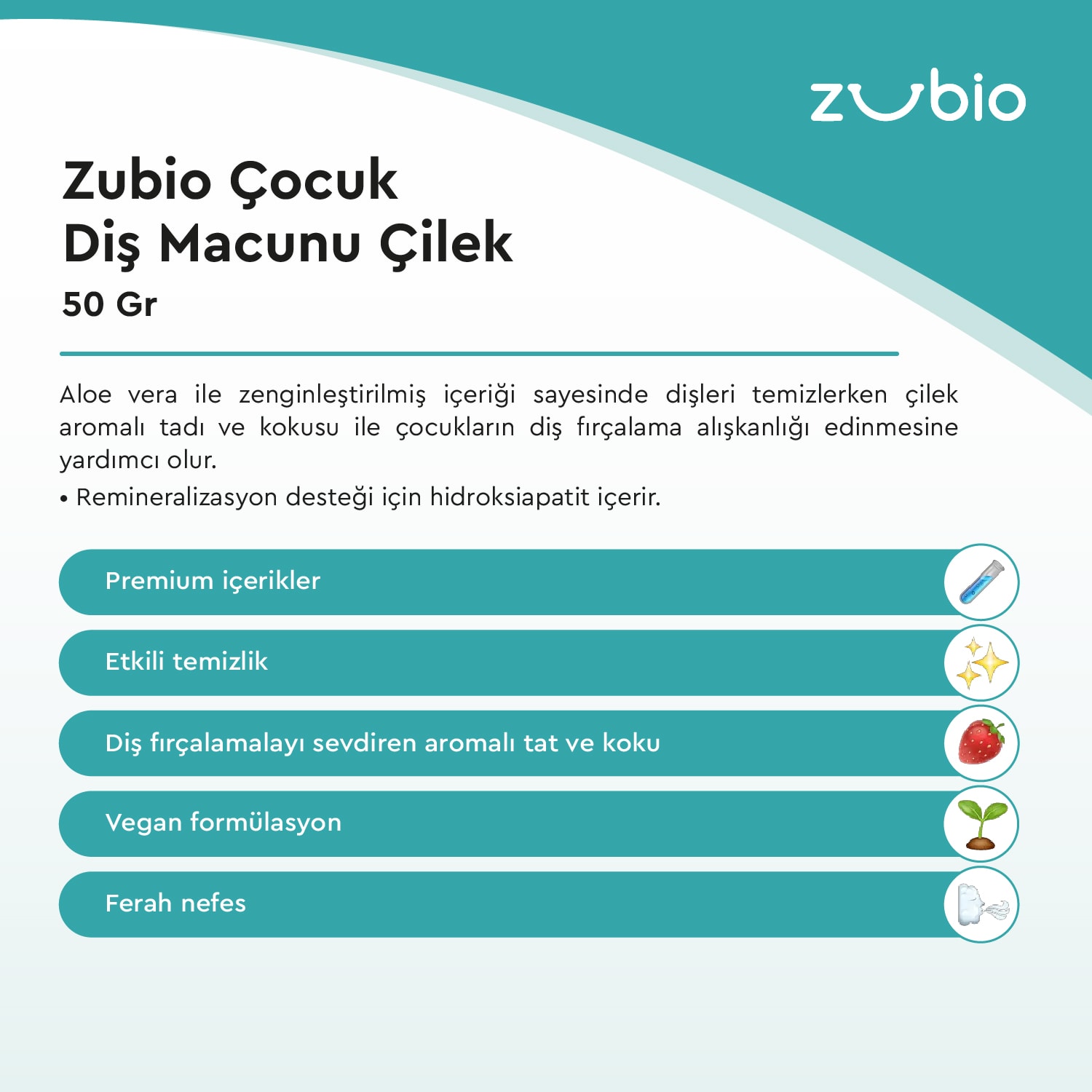 Zubio Çocuk Diş Macunu Çilek 