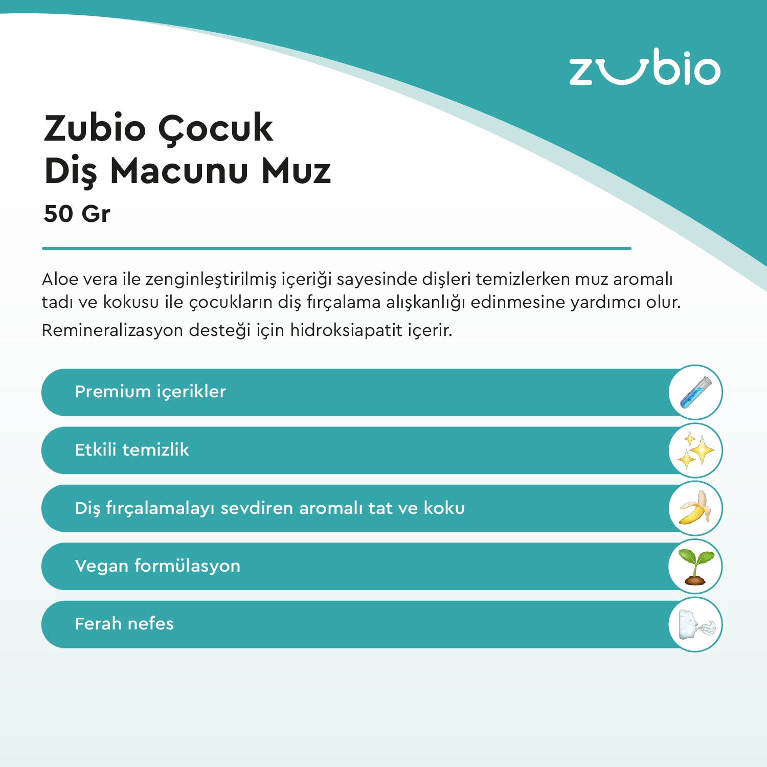 Zubio Çocuk Diş Macunu Muz 