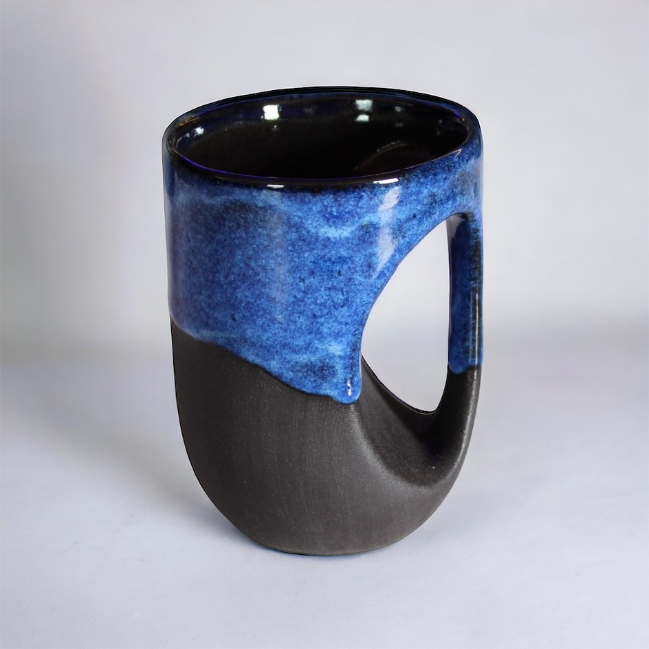 Ancient cup - Black Stoneware - Green