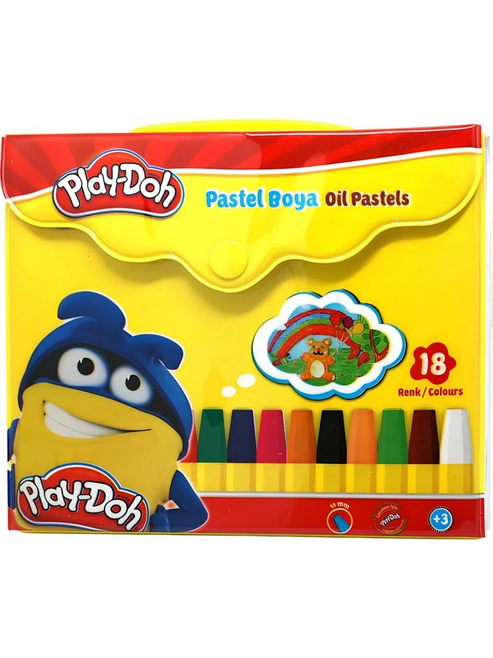 Play-Doh 18 Renk Çantalı Pastel Boya