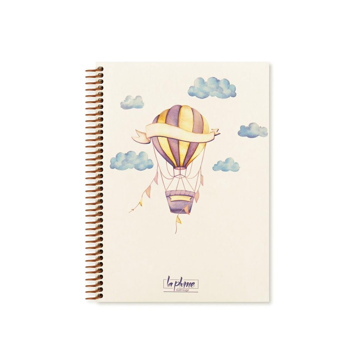 Balon Sert Kapak Spiralli Defter 17x24 Çizgisiz