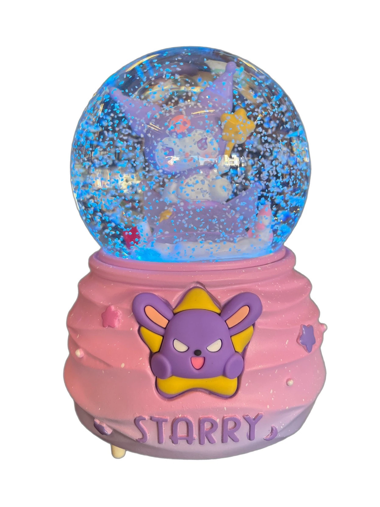 Kuromi Kar Küresi Büyük Boy Işıklı Müzikli Lila