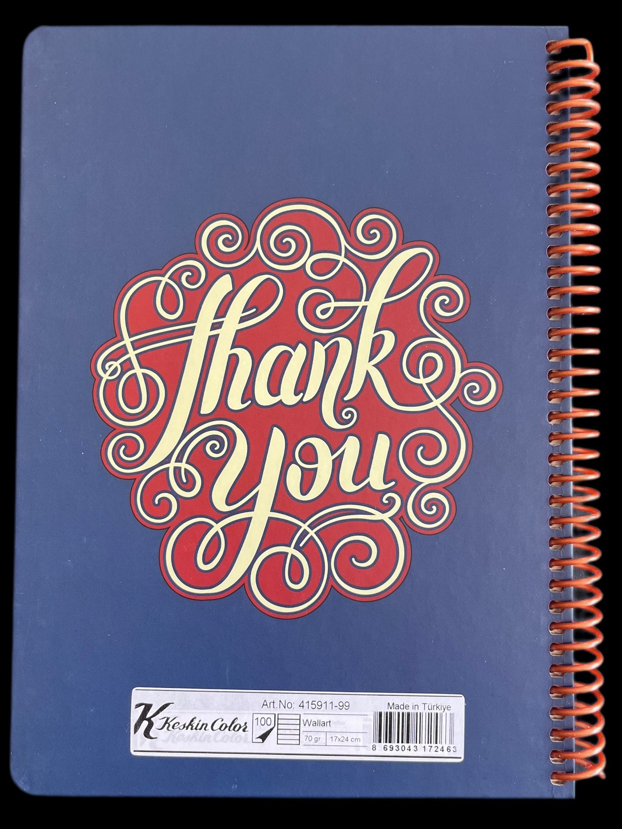 Thank You Defter 17x24 Çizgili