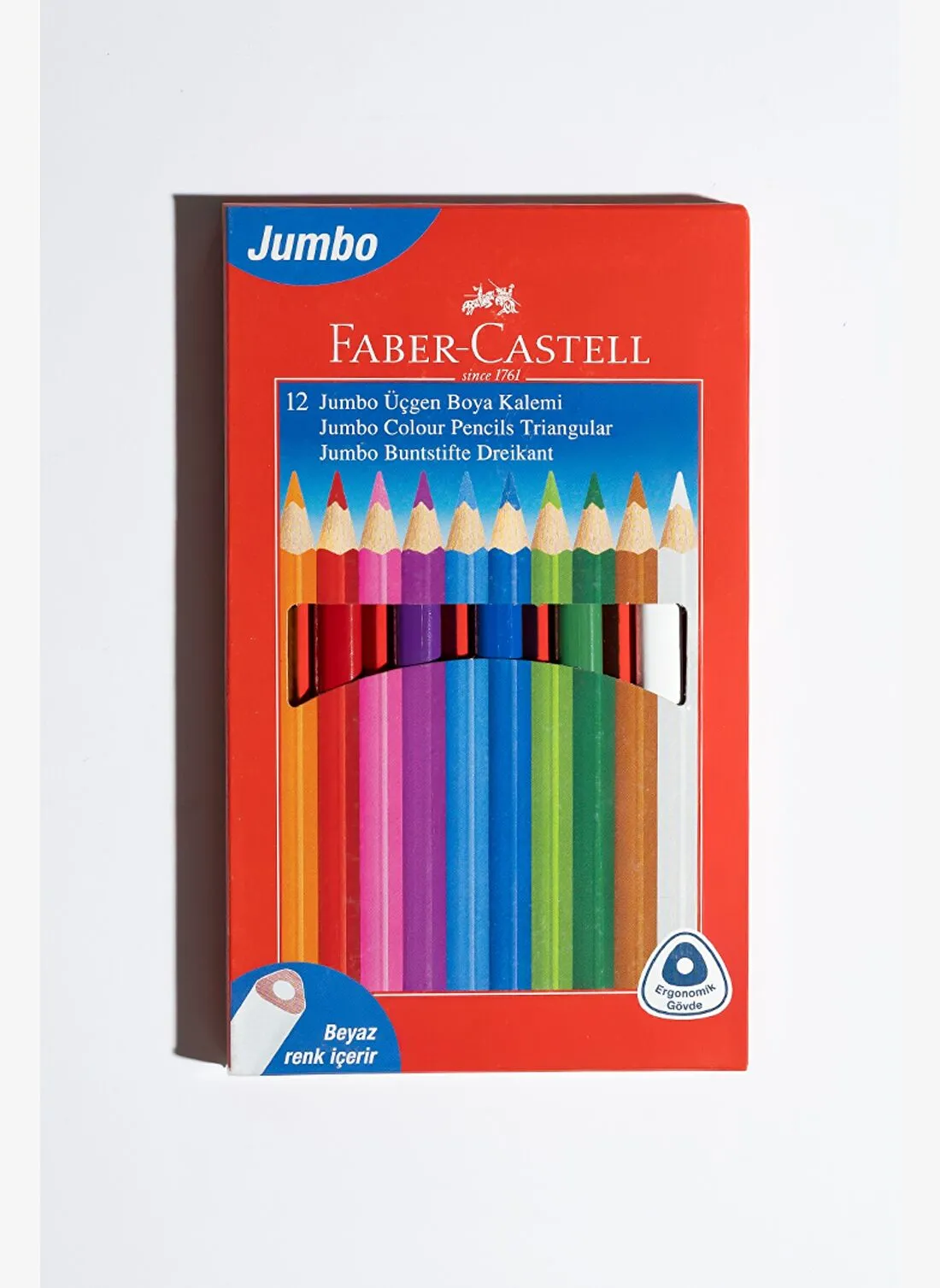 Faber 12 Renk Jumbo Boya Kalemi Kuru Boya